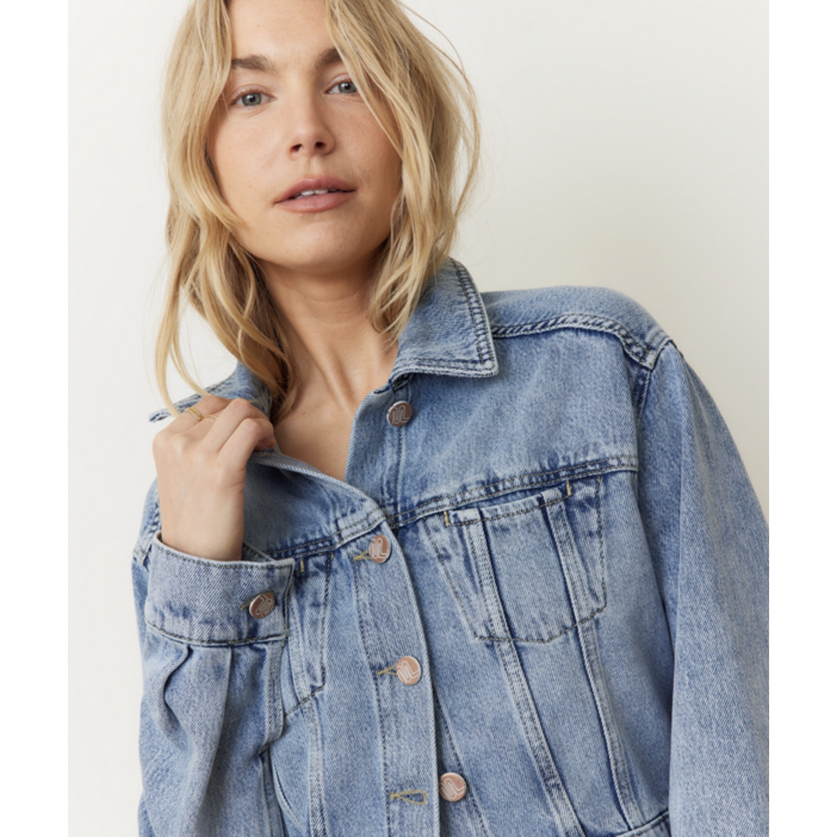 MARINE LAYER MARINE LAYER ASH CROP DENIM JACKET