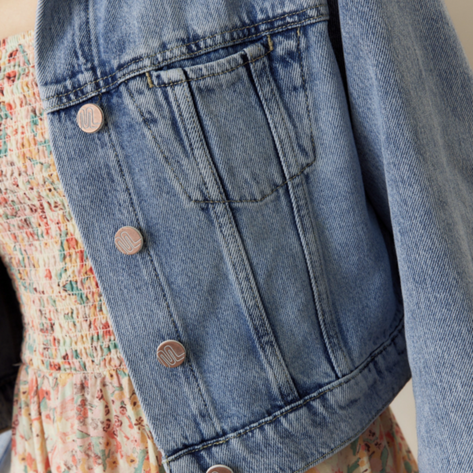 MARINE LAYER MARINE LAYER ASH CROP DENIM JACKET