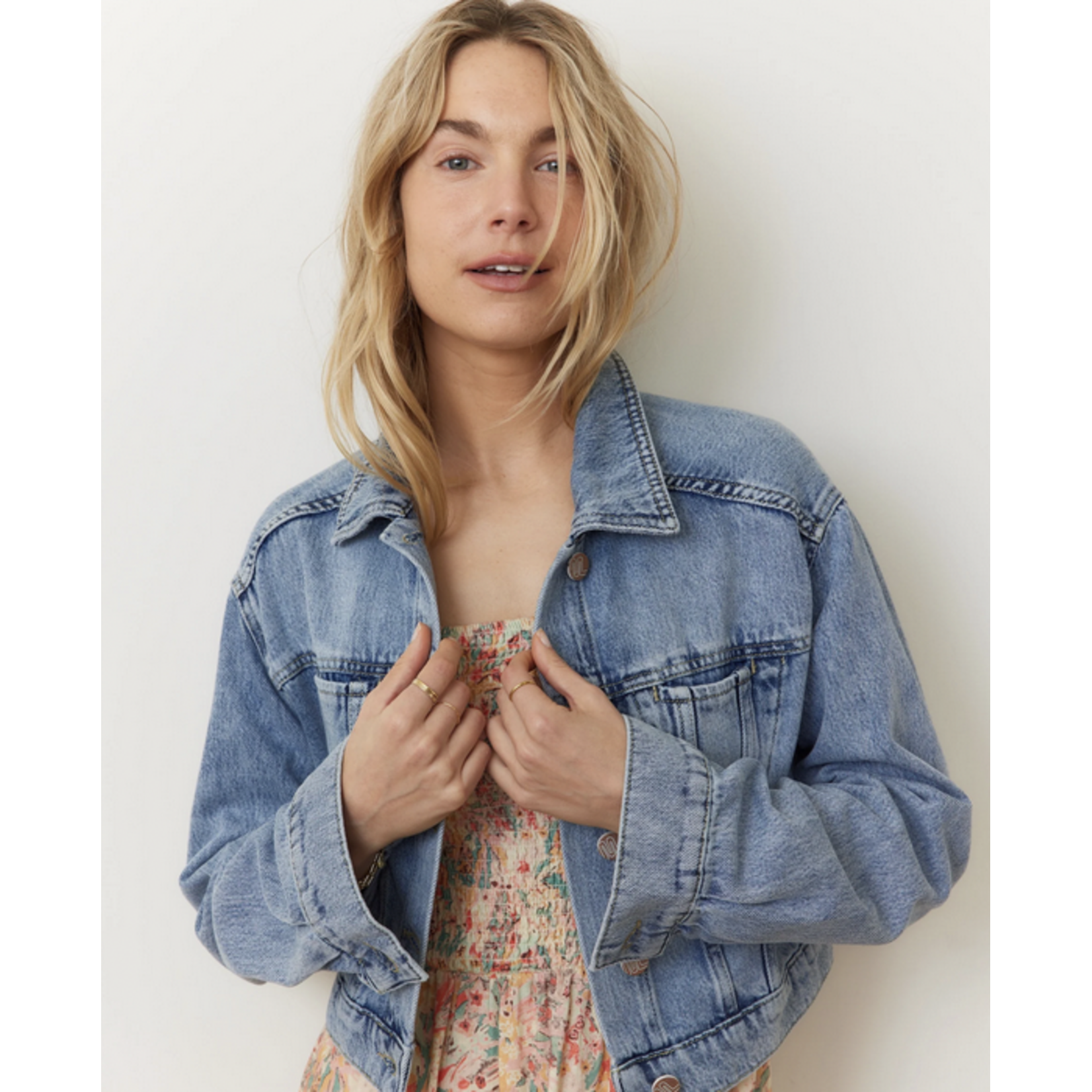 MARINE LAYER MARINE LAYER ASH CROP DENIM JACKET