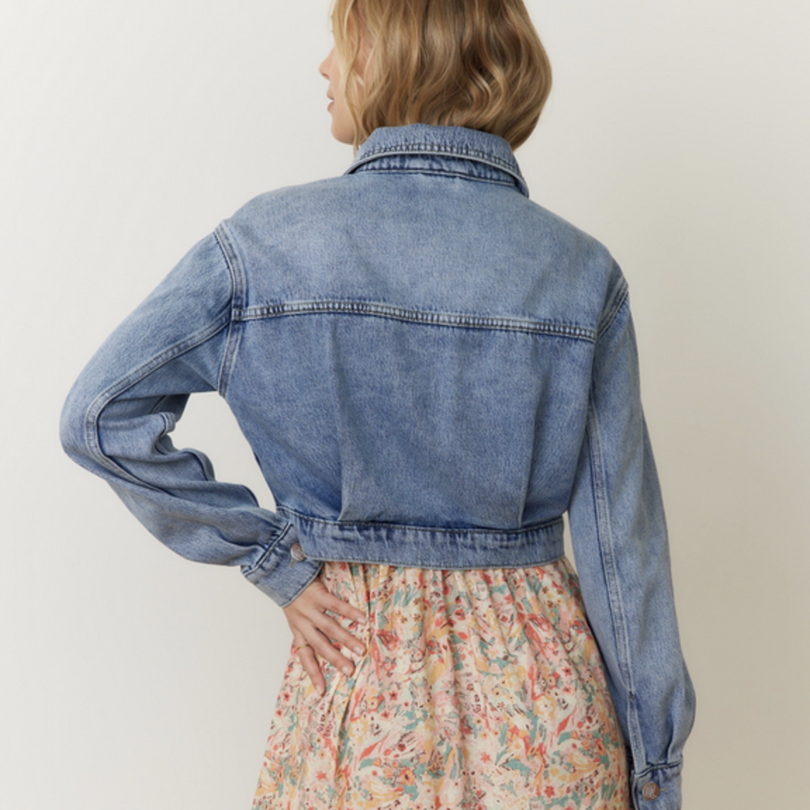 MARINE LAYER MARINE LAYER ASH CROP DENIM JACKET