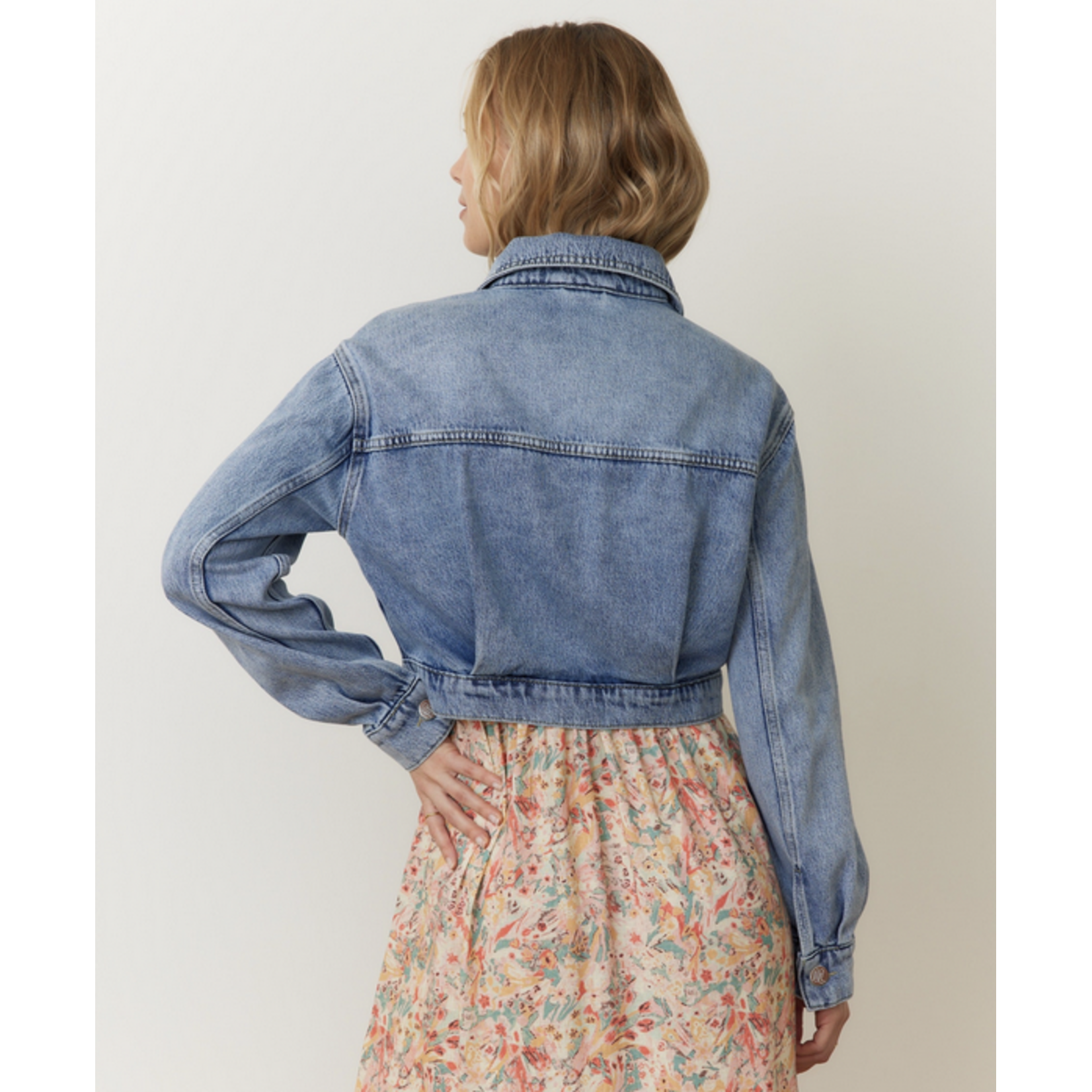 MARINE LAYER MARINE LAYER ASH CROP DENIM JACKET