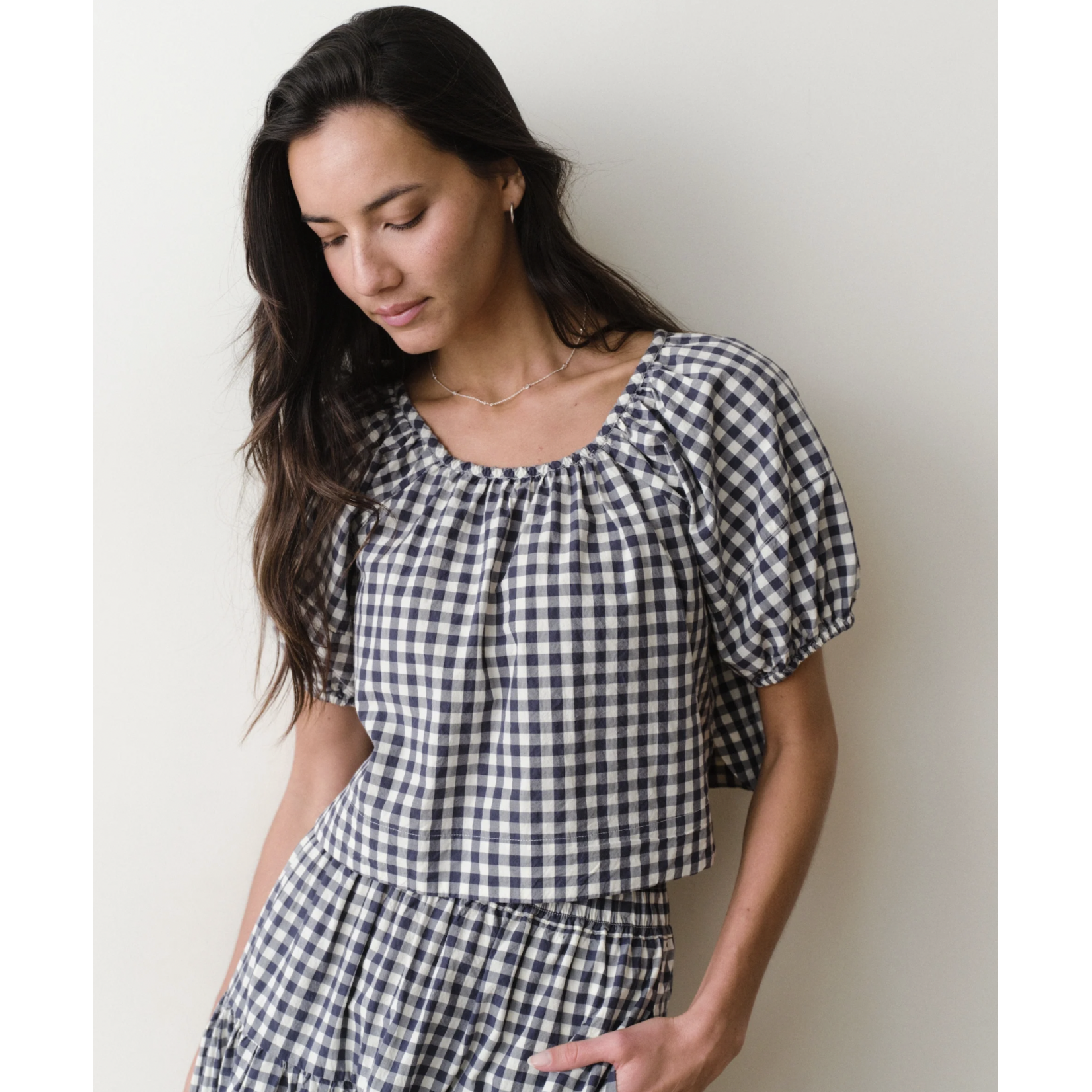 MARINE LAYER MARINE LAYER GIA POPLIN BLOUSE