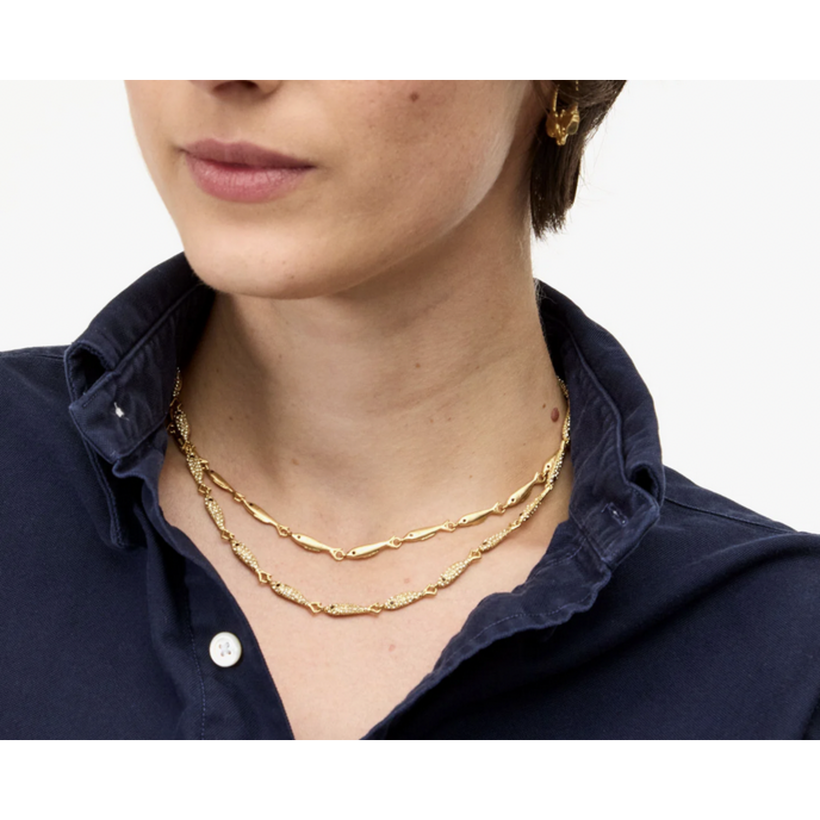 CLARE V. CLARE V. LE PAVE SARDINE CHAIN NECKLACE