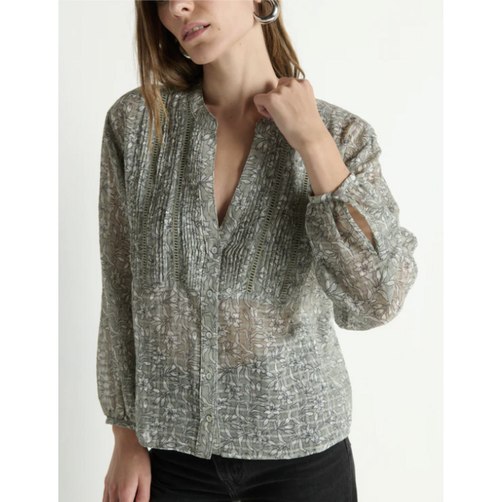 NATION LTD NATION VELLA PINTUCKED TOP