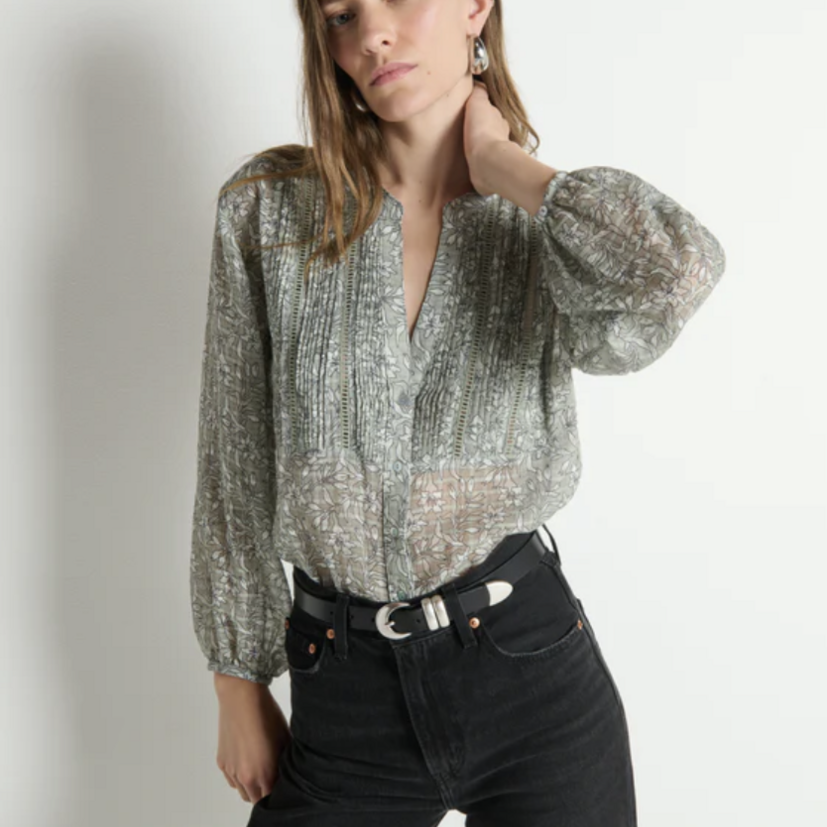 NATION LTD NATION VELLA PINTUCKED TOP