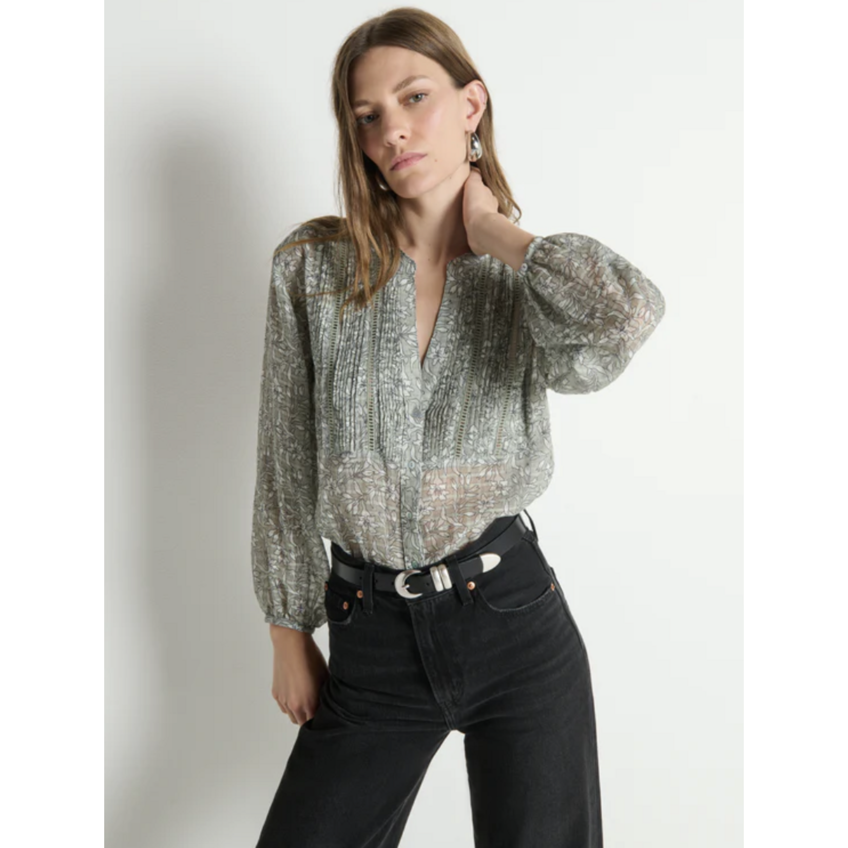 NATION LTD NATION VELLA PINTUCKED TOP