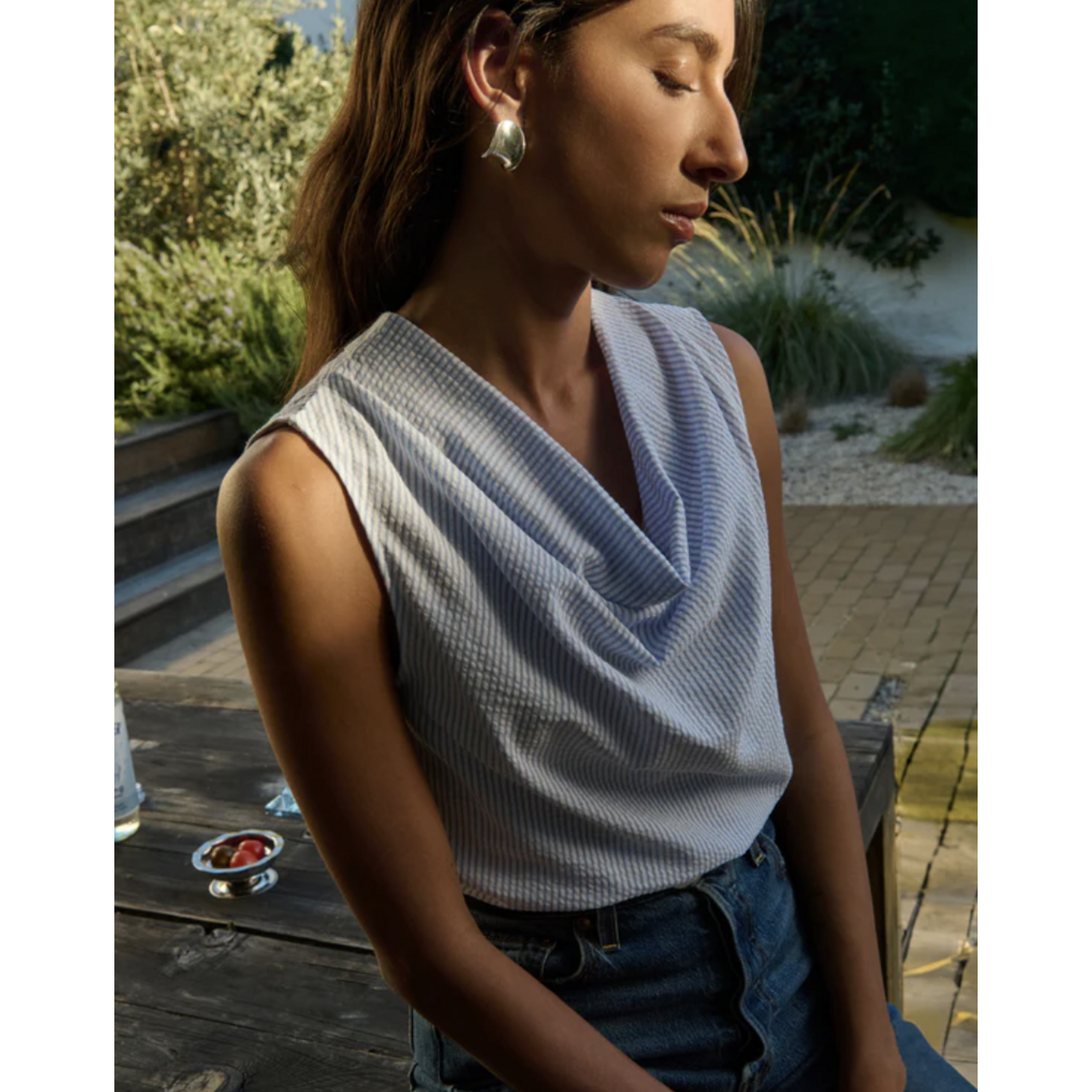 NATION LTD NATION CILLE COWL NECK TANK
