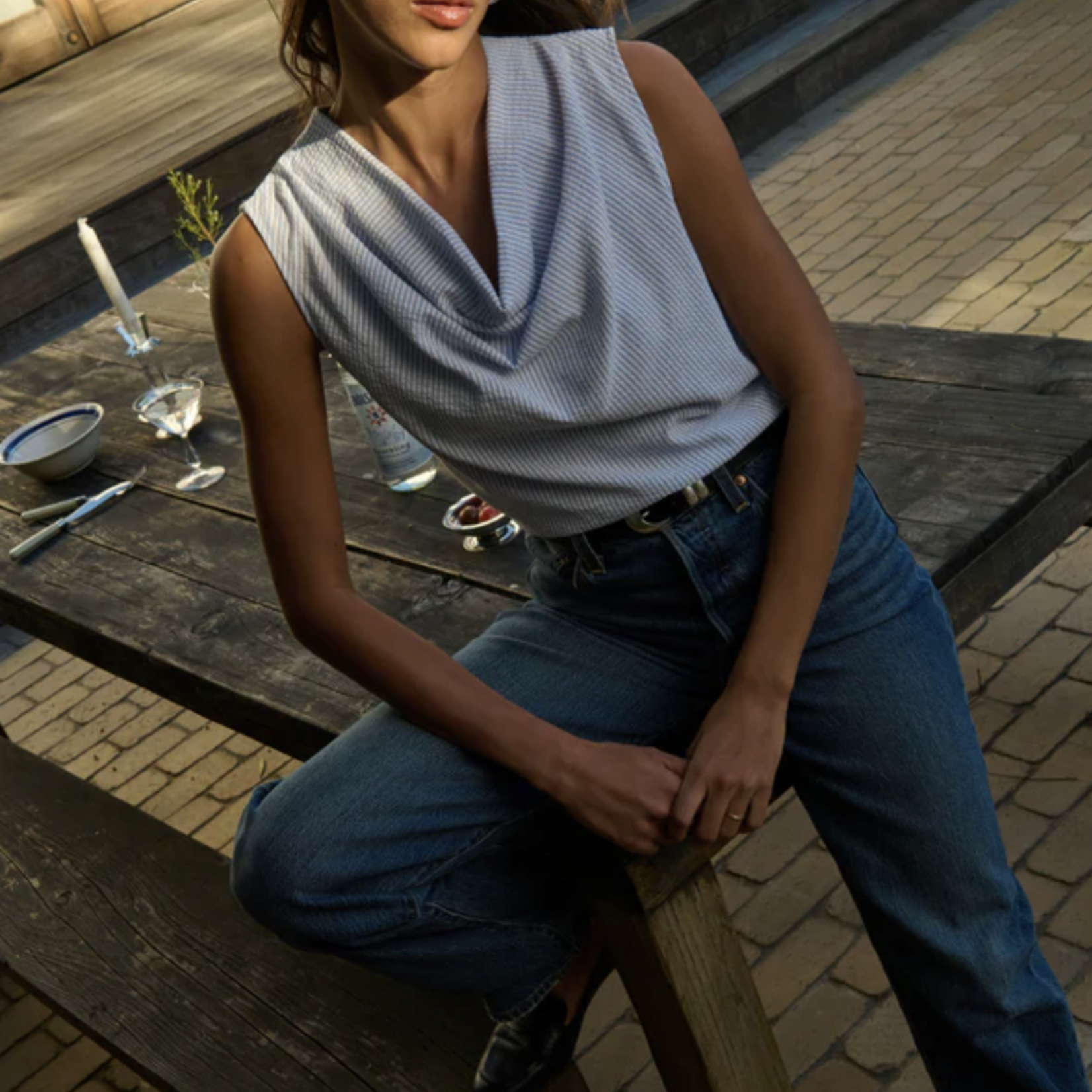 NATION LTD NATION CILLE COWL NECK TANK