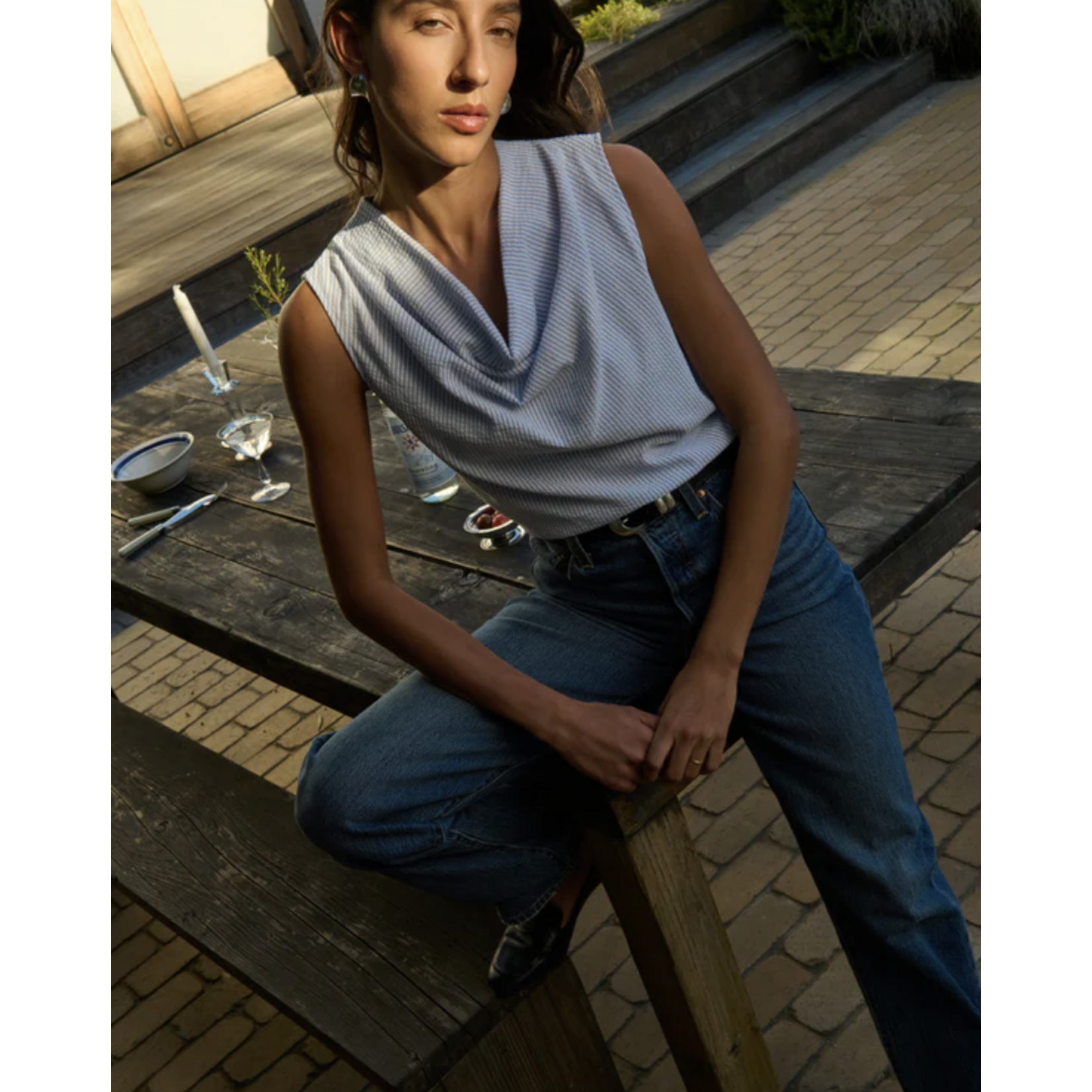 NATION LTD NATION CILLE COWL NECK TANK