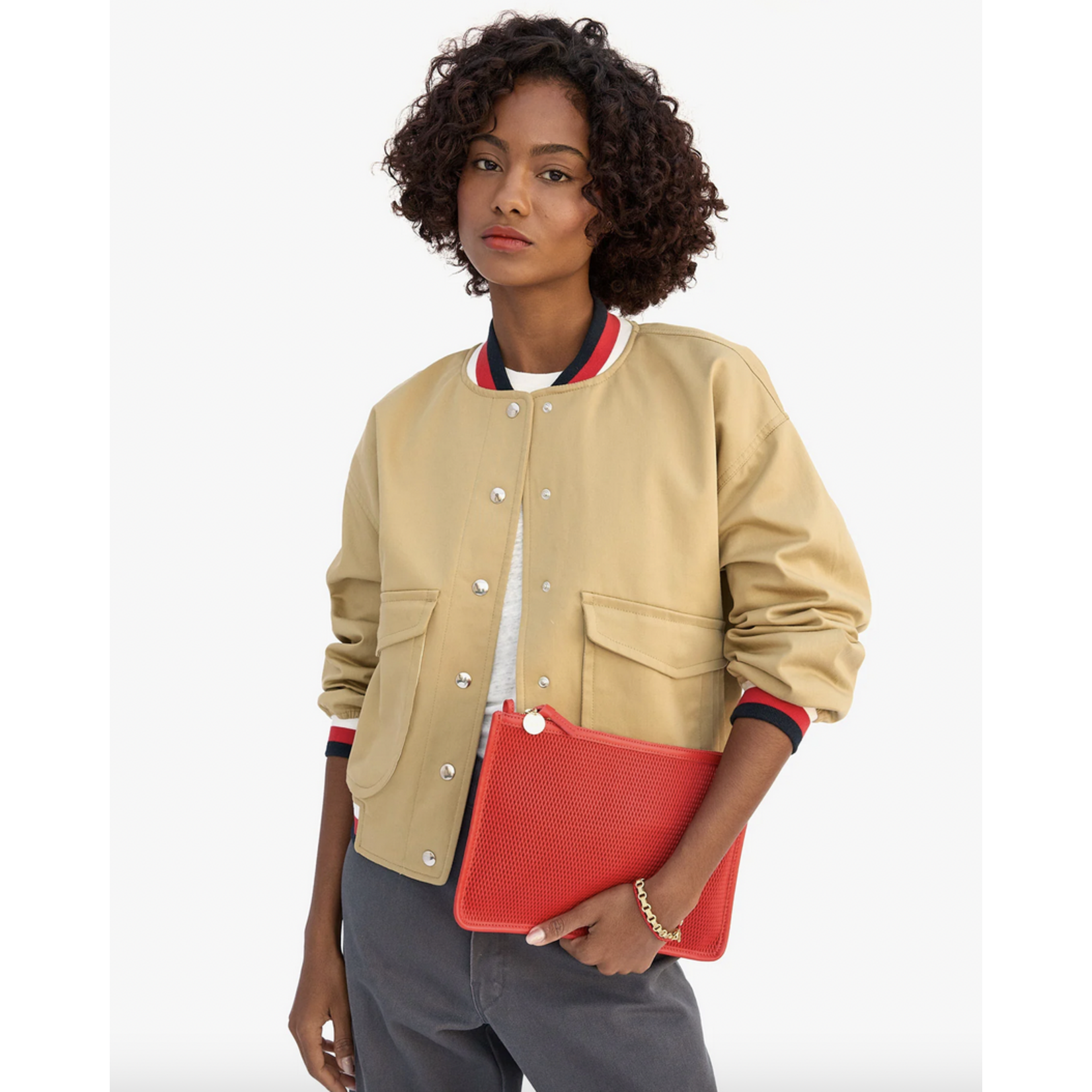 CLARE V. CLARE V. FLAT CLUTCH W/ TABS