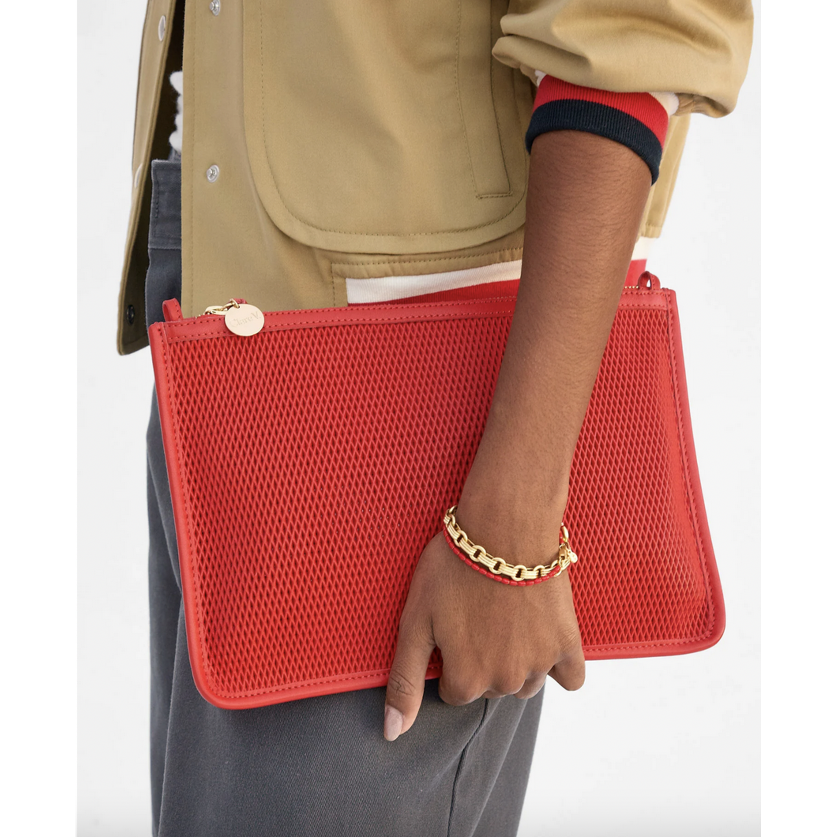 CLARE V. CLARE V. FLAT CLUTCH W/ TABS