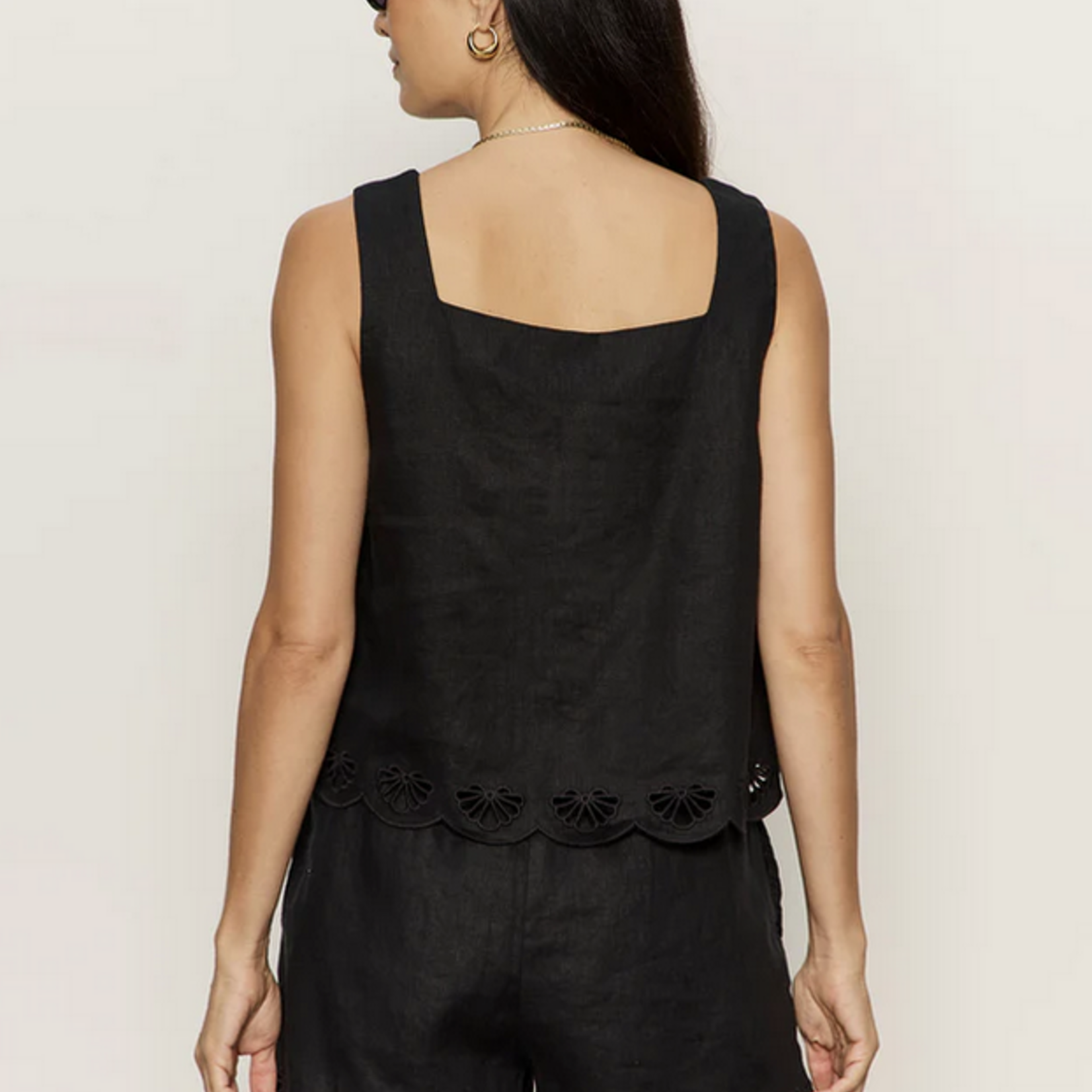 SANCTUARY SANCTUARY ALMOST THERE LINEN TOP