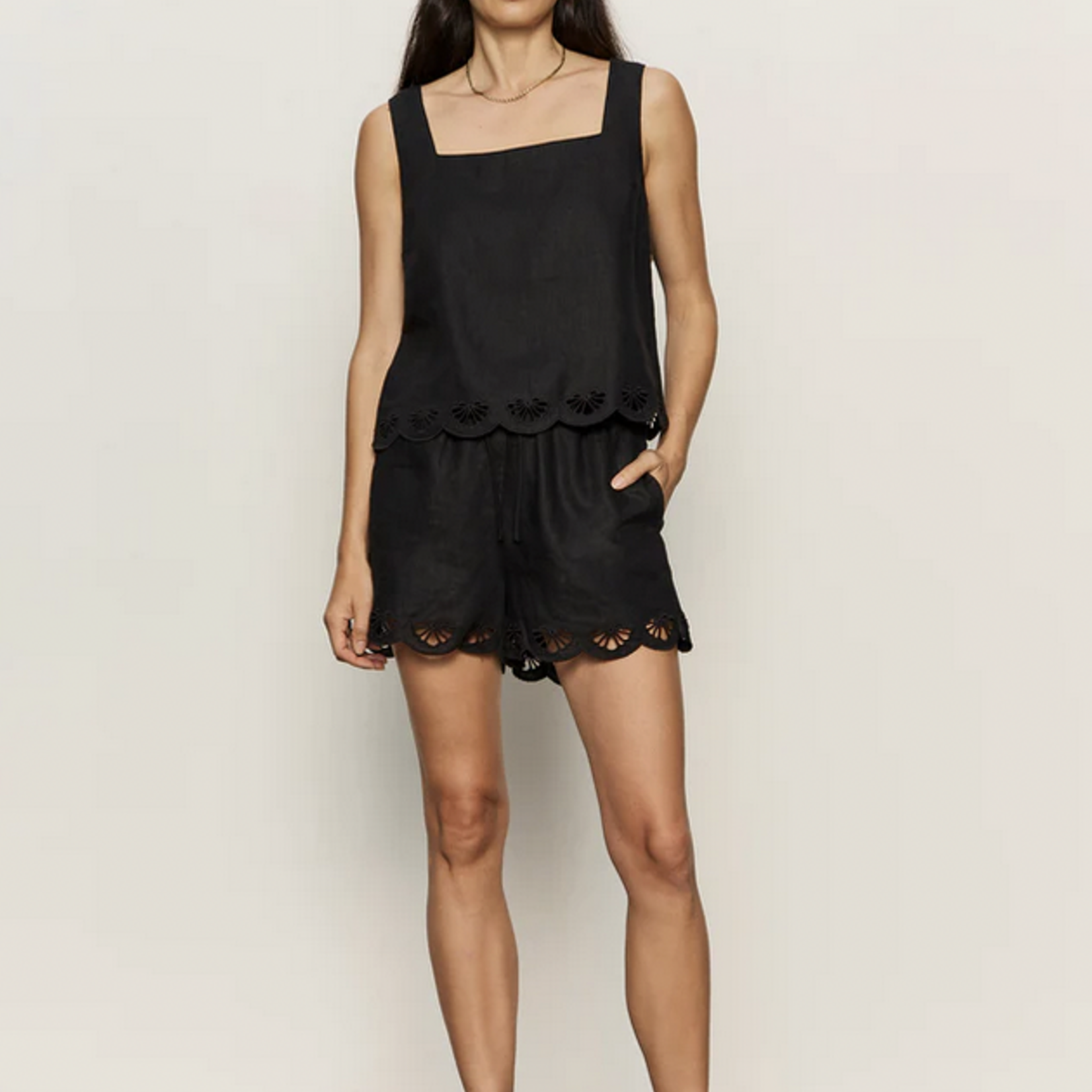 SANCTUARY SANCTUARY ALMOST THERE LINEN SHORTS