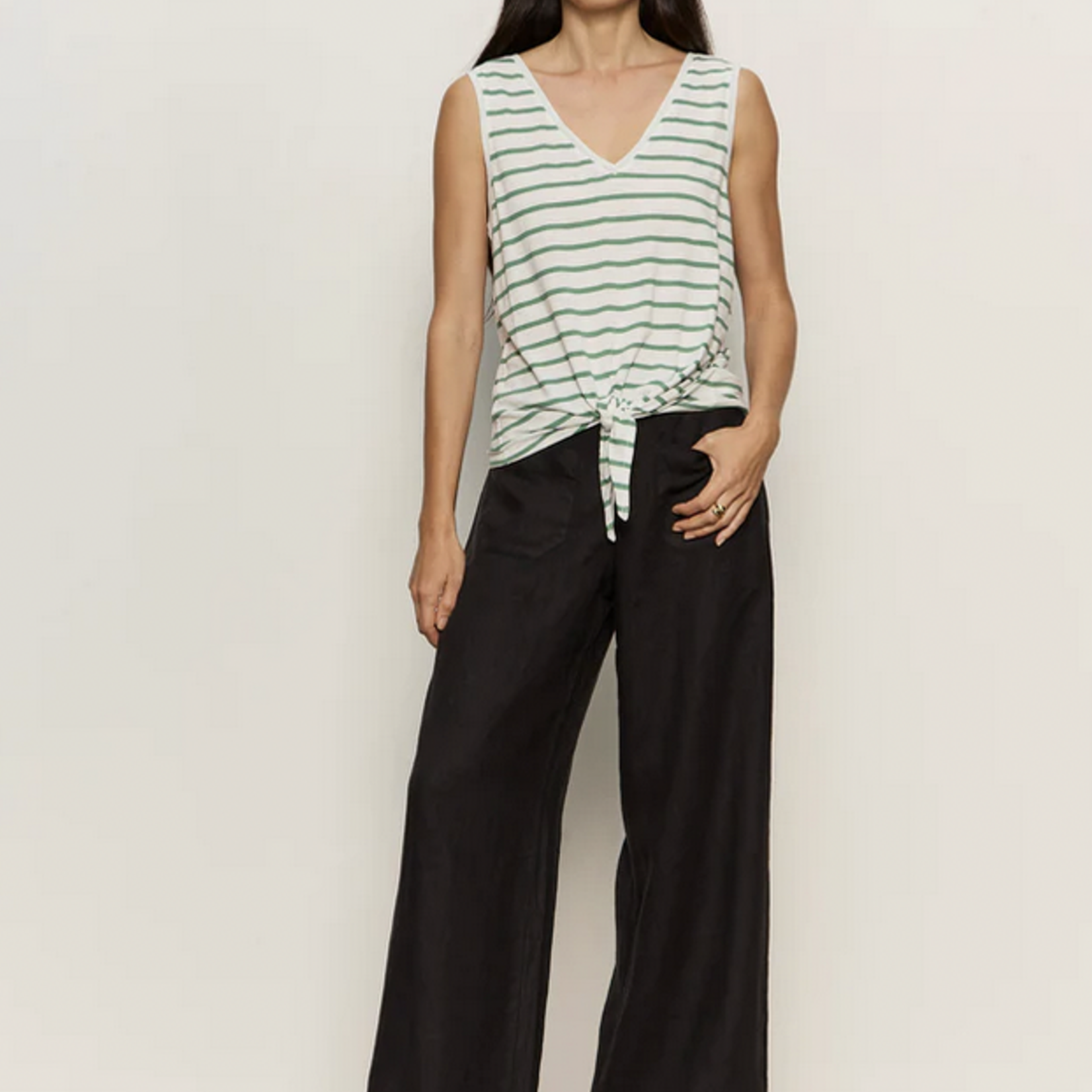 SANCTUARY SANCTUARY LINEN MARINE WIDE LEG