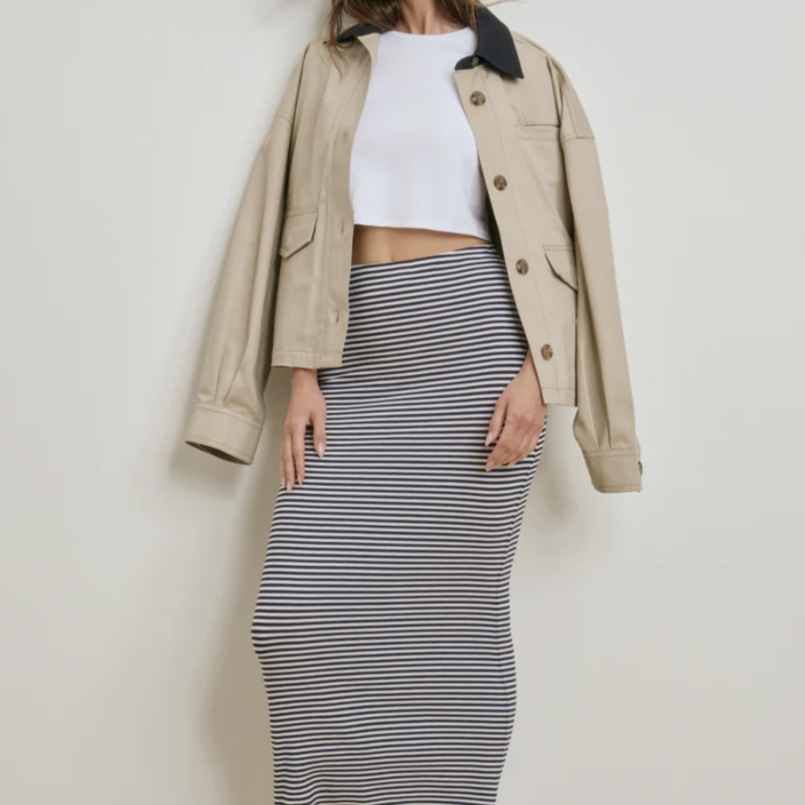 FAVORITE DAUGHTER FAVORITE DAUGHTER FOUNDATION MIDI SKIRT