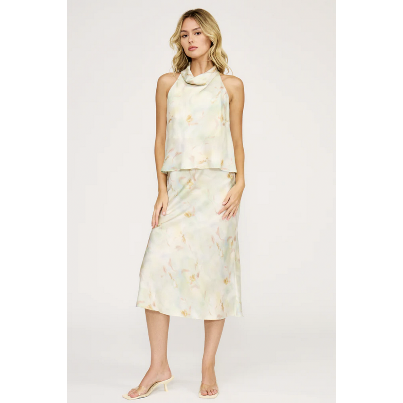 LUCY PARIS LUCY PARIS BARBARA SATIN SKIRT
