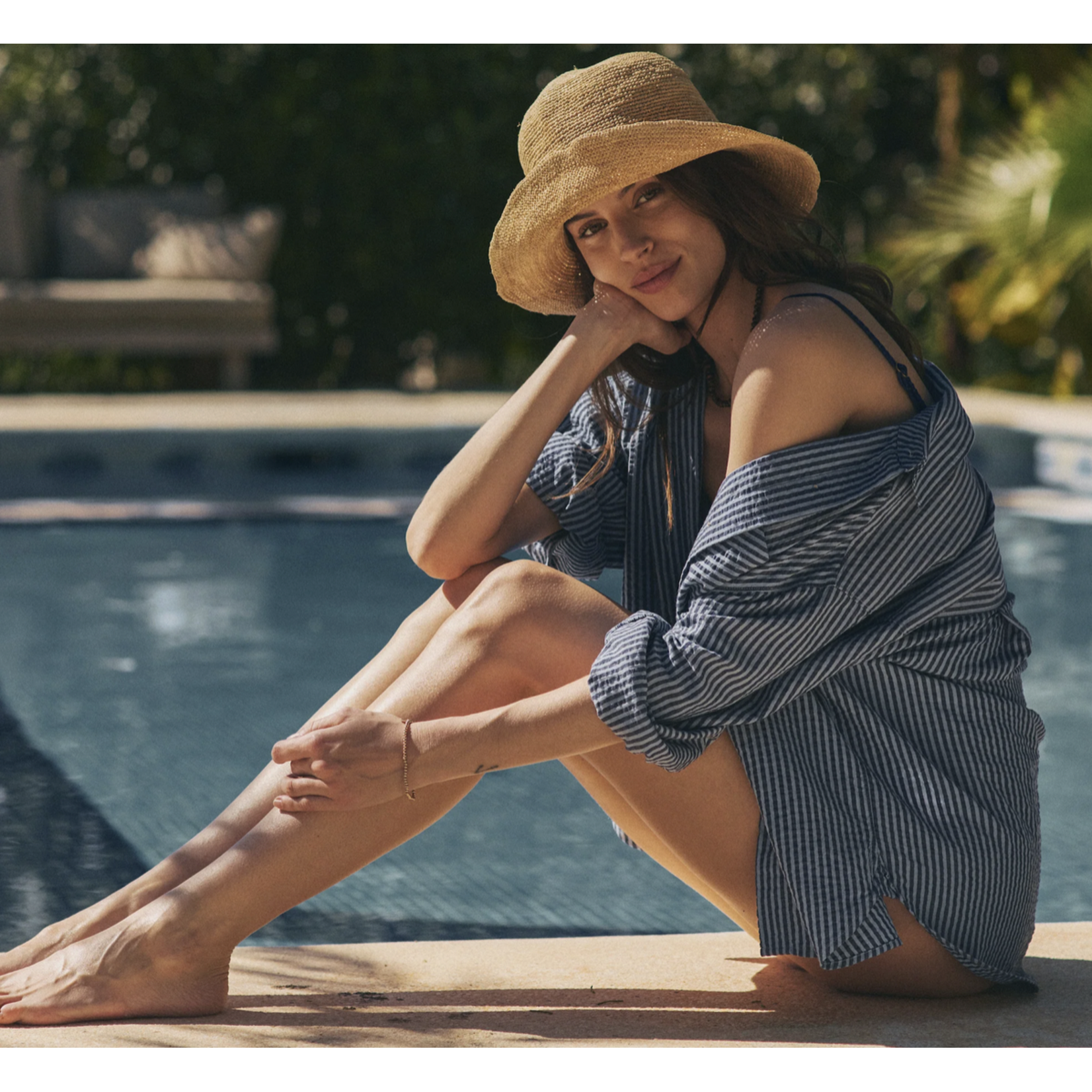 MARINE LAYER MARINE LAYER GRACEY OVERSIZED SEERSUCKER SHIRT