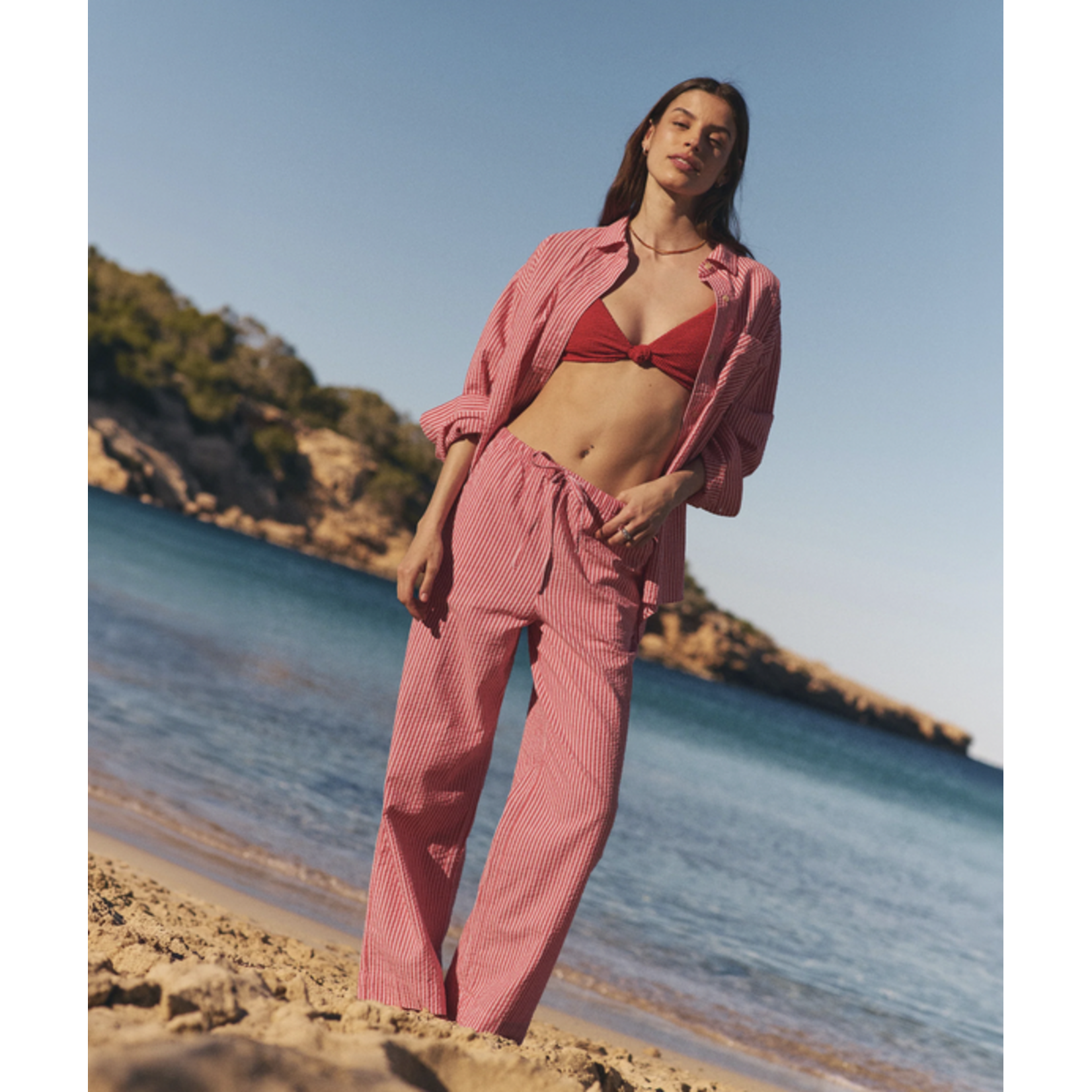 MARINE LAYER MARINE LAYER GRACEY OVERSIZED SEERSUCKER SHIRT