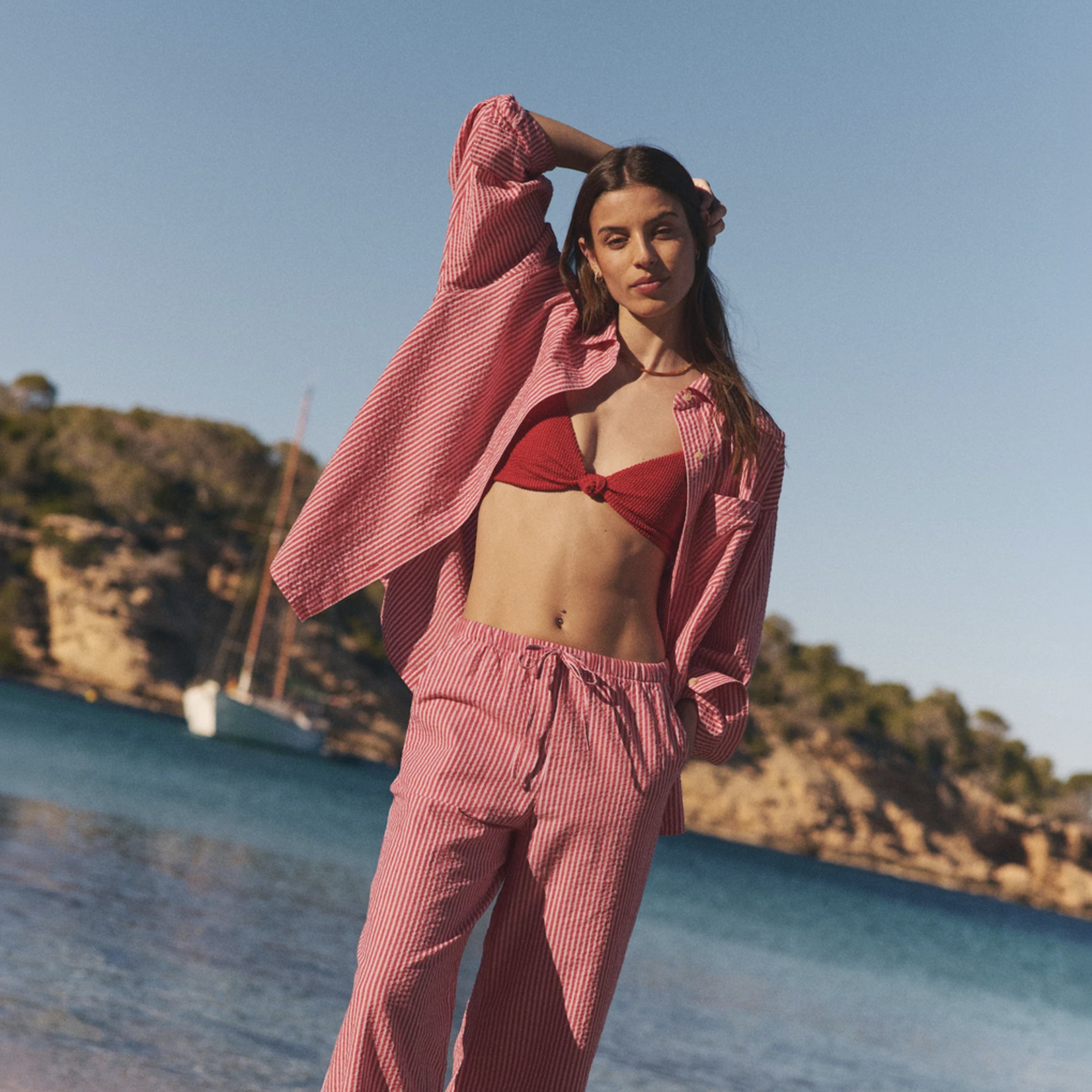 MARINE LAYER MARINE LAYER GRACEY OVERSIZED SEERSUCKER SHIRT