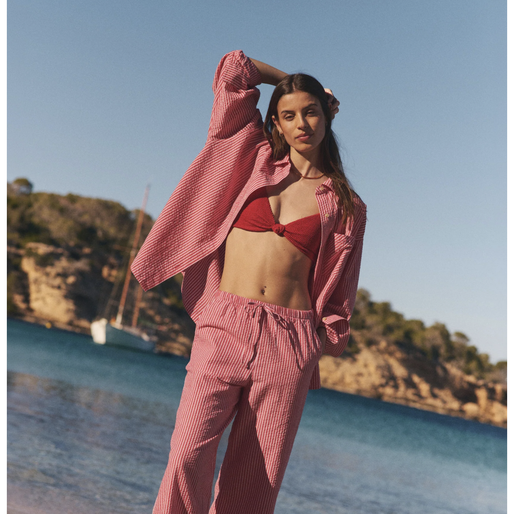 MARINE LAYER MARINE LAYER GRACEY OVERSIZED SEERSUCKER SHIRT