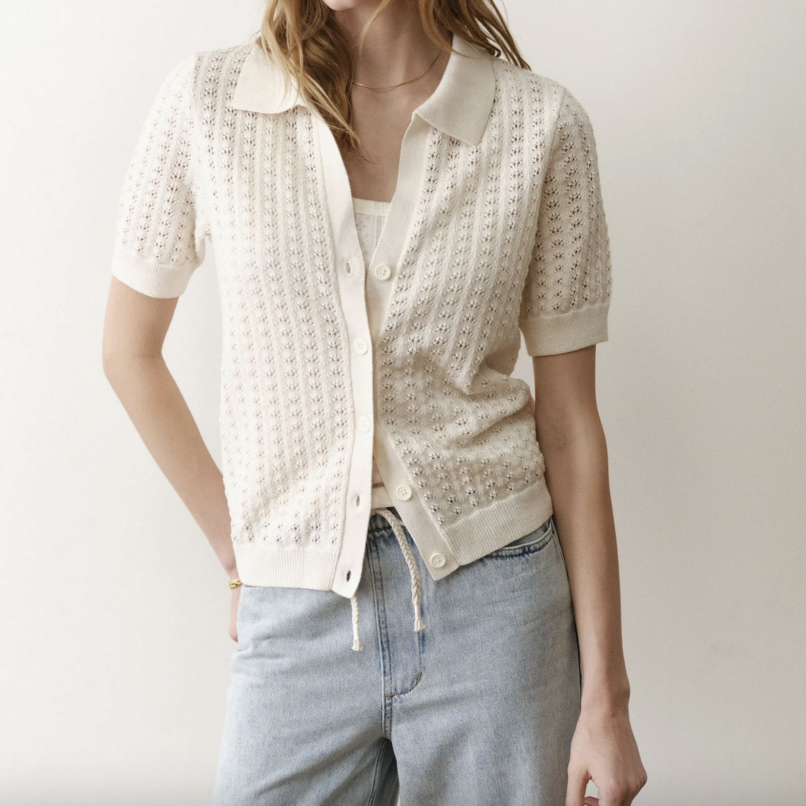 MARINE LAYER MARINE LAYER LYNN KNIT SHIRT