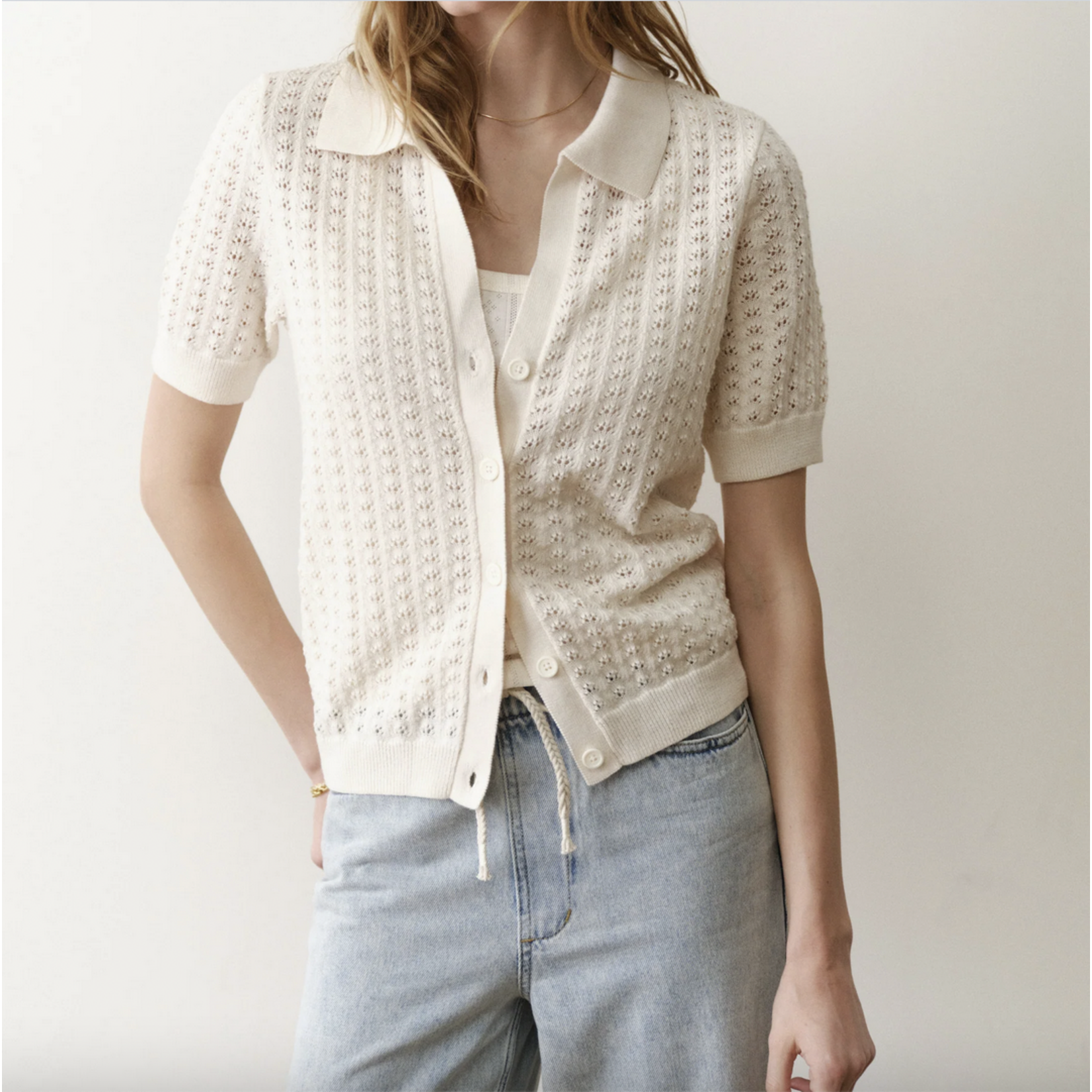 MARINE LAYER MARINE LAYER LYNN KNIT SHIRT