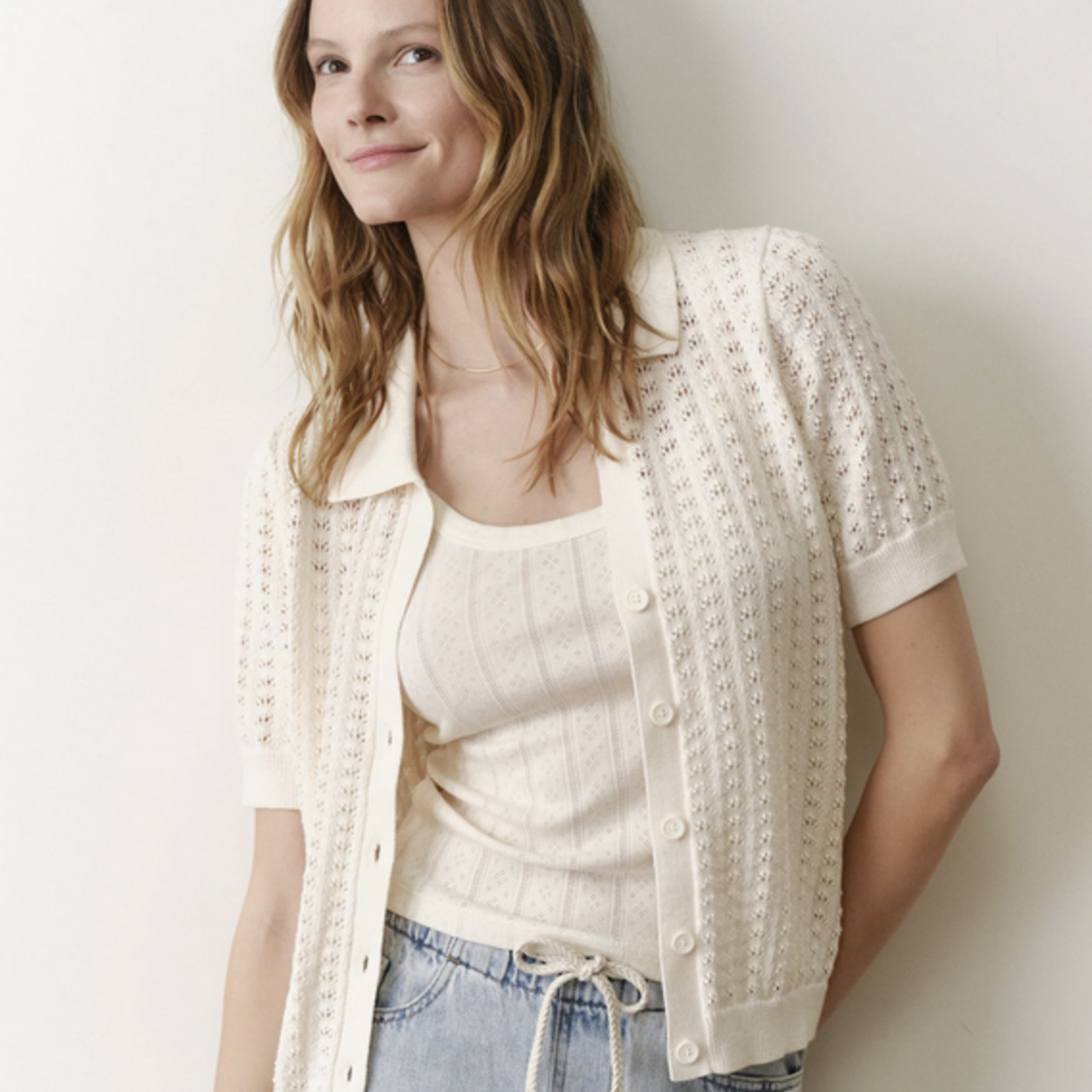 MARINE LAYER MARINE LAYER LYNN KNIT SHIRT