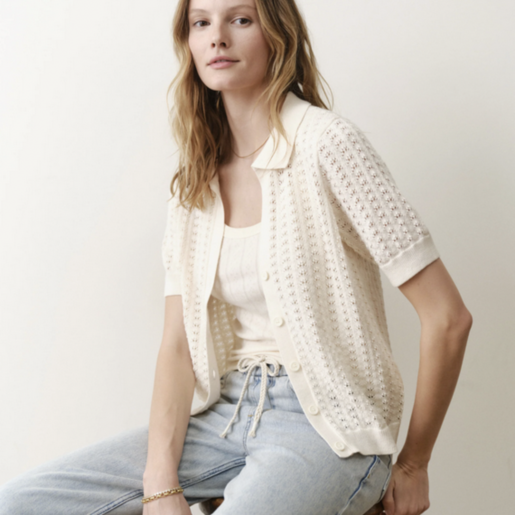 MARINE LAYER MARINE LAYER LYNN KNIT SHIRT