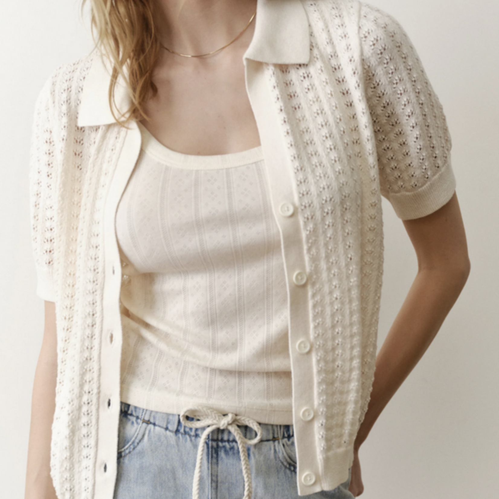 MARINE LAYER MARINE LAYER LYNN KNIT SHIRT