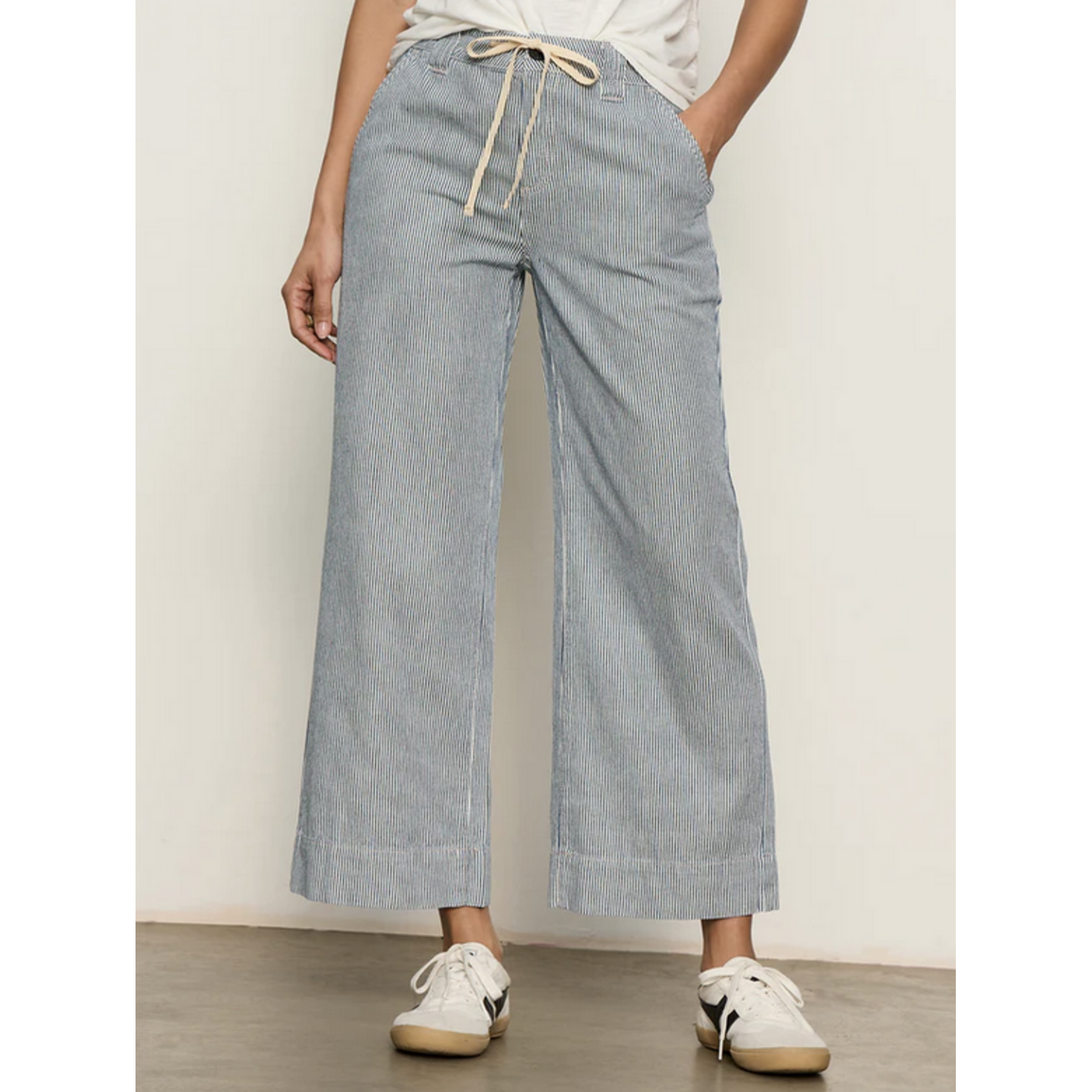 SANCTUARY SANCTUARY LILY STRIPE CROPPED PANT