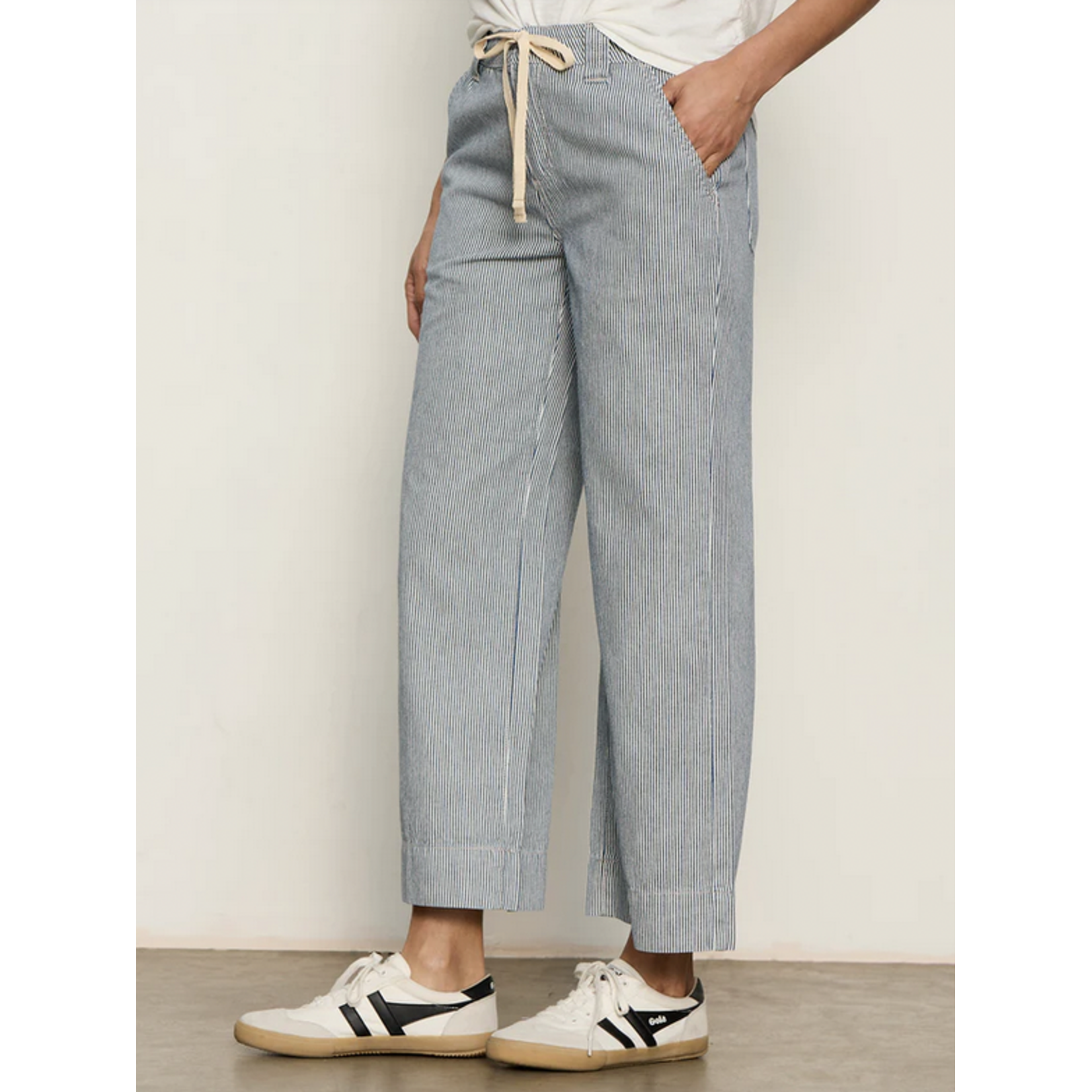 SANCTUARY SANCTUARY LILY STRIPE CROPPED PANT