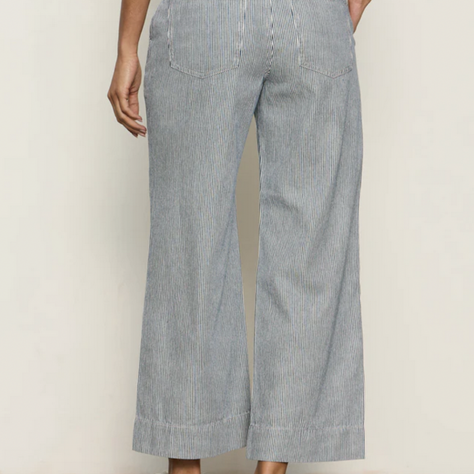 SANCTUARY SANCTUARY LILY STRIPE CROPPED PANT