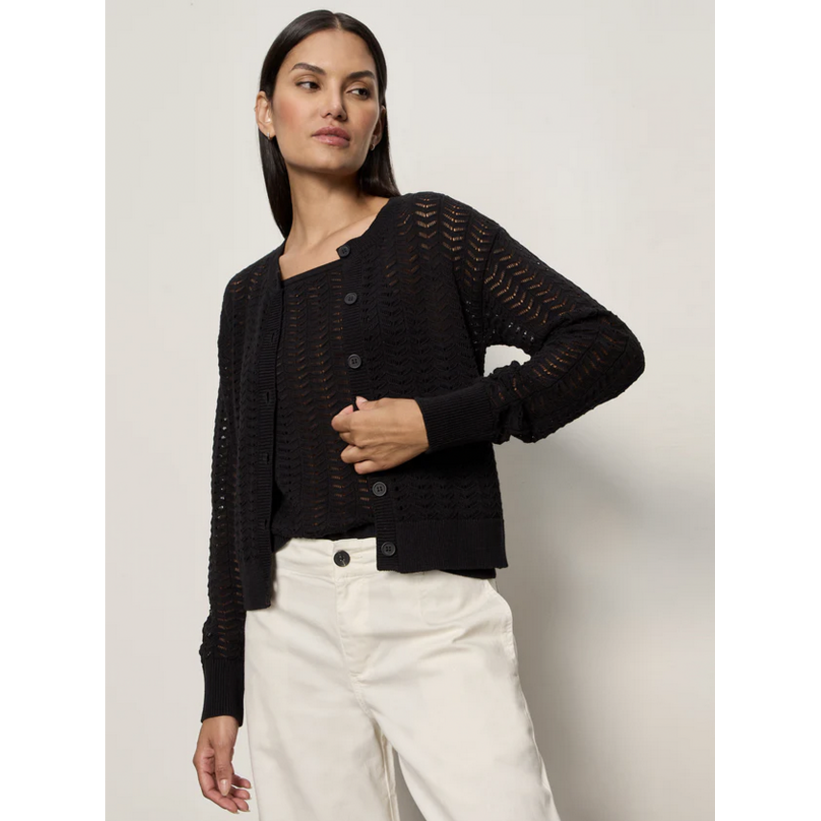 SANCTUARY SANCTUARY FOR KEEPS POINTELLE CARDIGAN