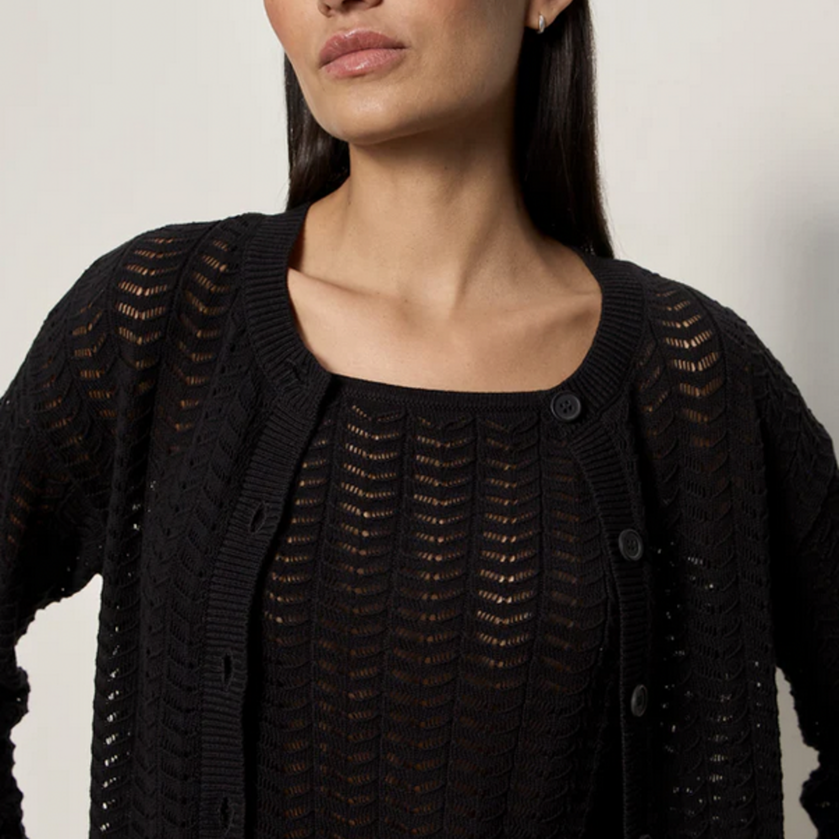 SANCTUARY SANCTUARY FOR KEEPS POINTELLE CARDIGAN