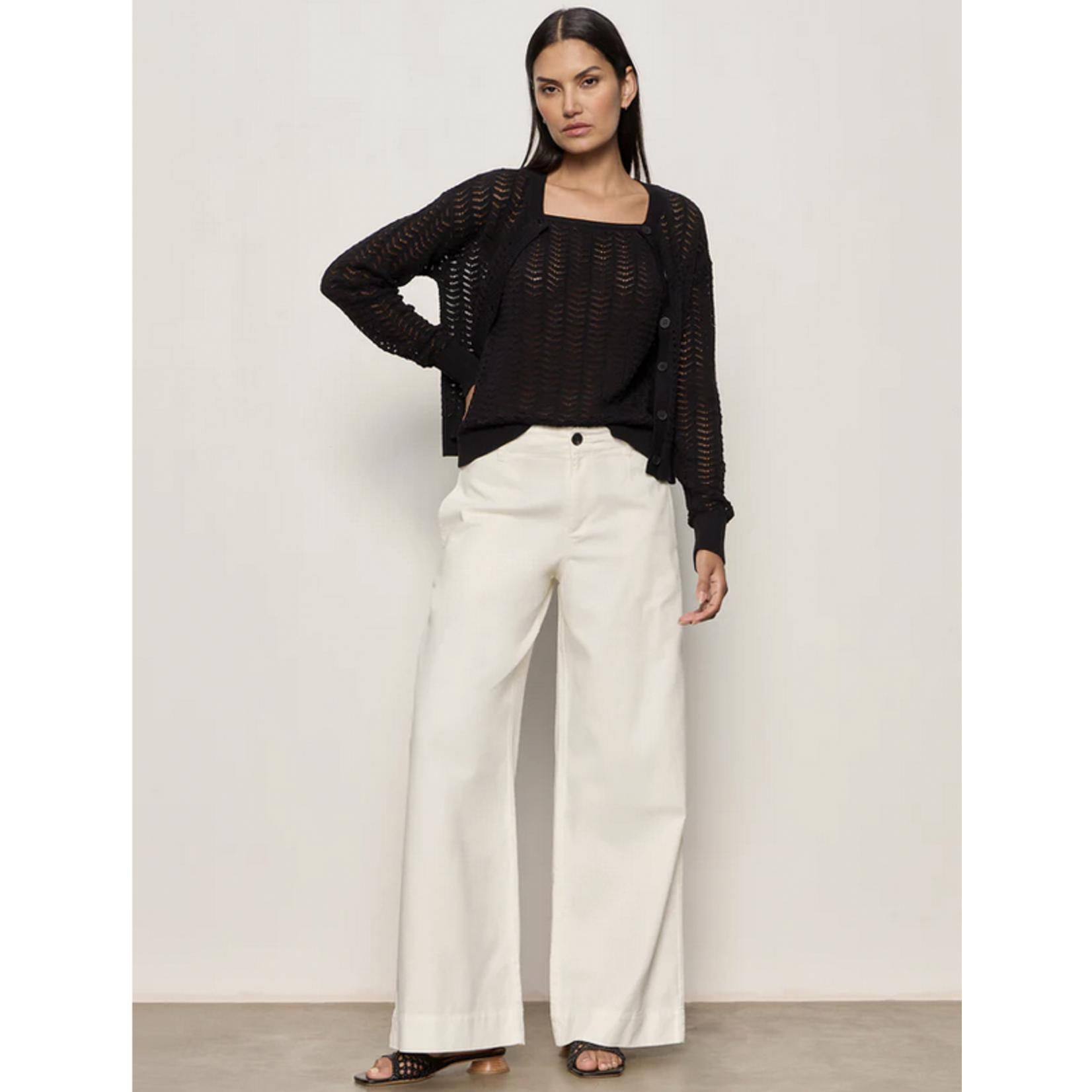 SANCTUARY SANCTUARY FOR KEEPS POINTELLE CARDIGAN