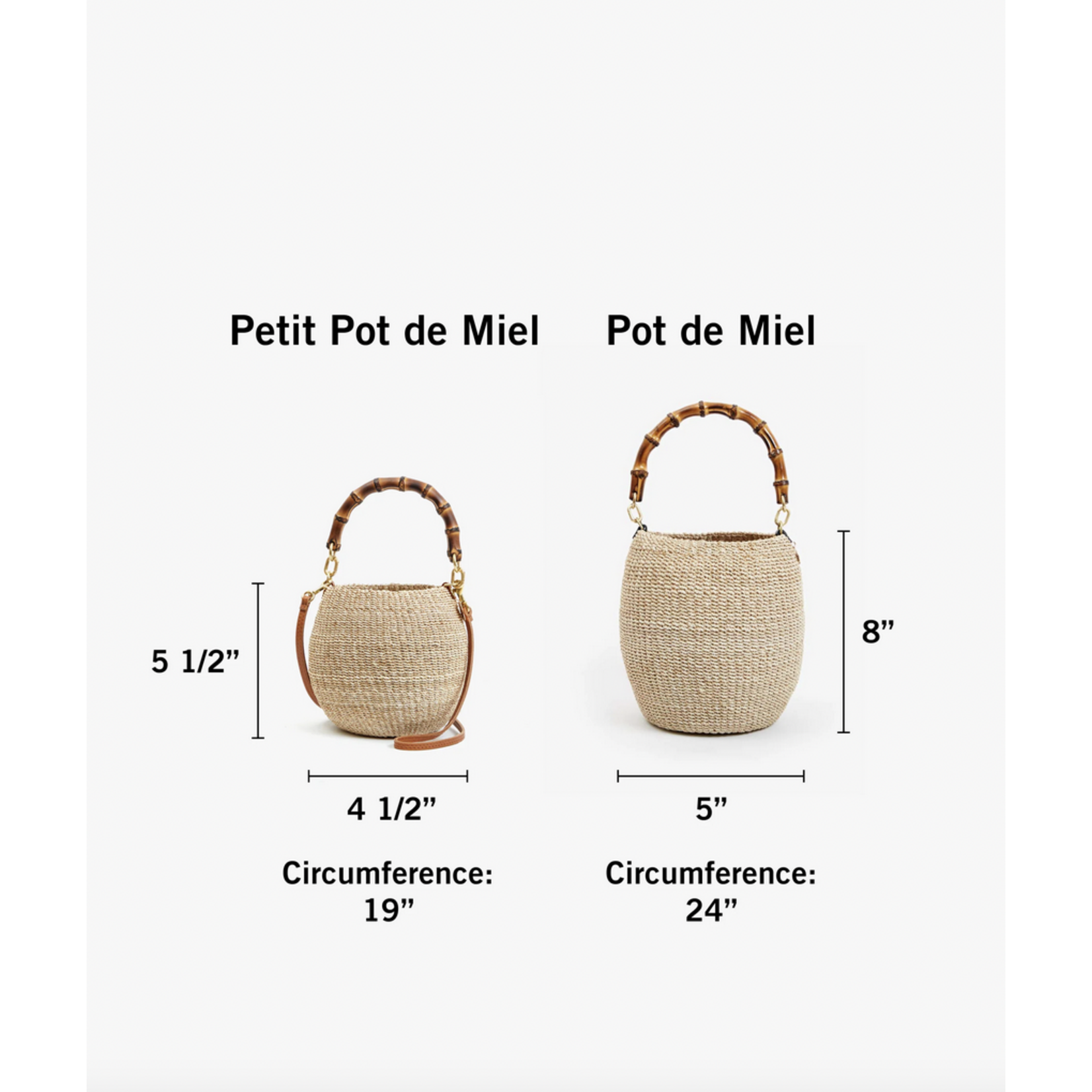 CLARE V. CLARE V. POT DI MIEL W/BAMBOO HANDLE