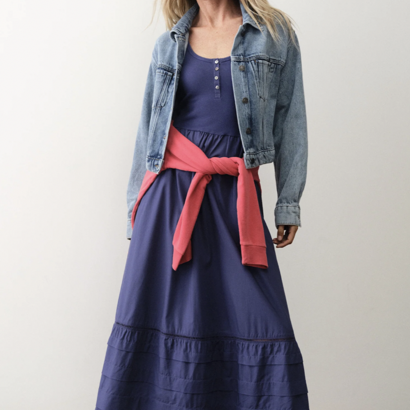 MARINE LAYER MARINE LAYER LEXI RIB SPLIT MAXI