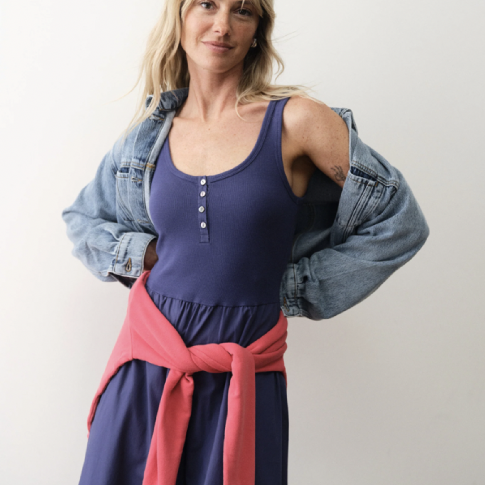 MARINE LAYER MARINE LAYER LEXI RIB SPLIT MAXI