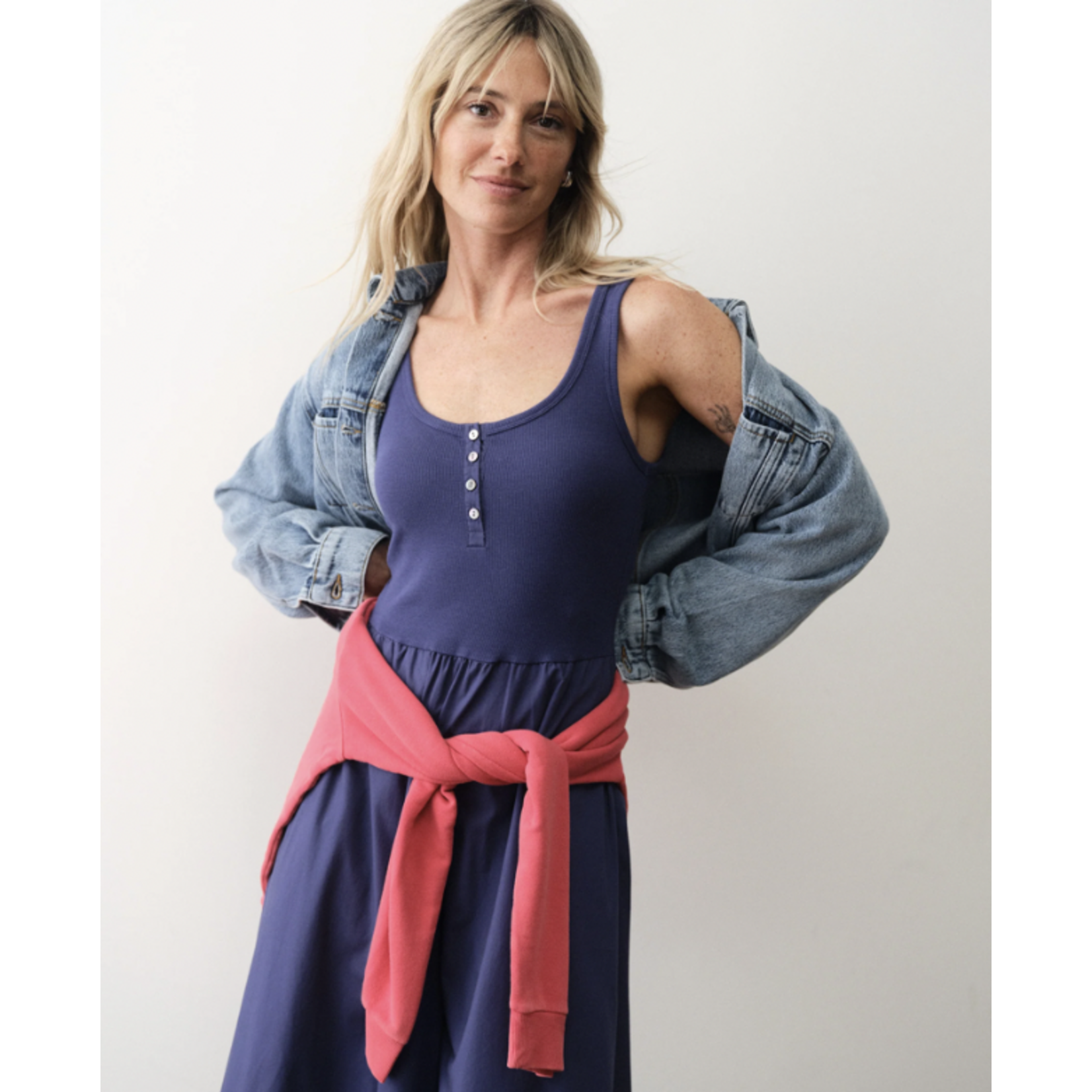 MARINE LAYER MARINE LAYER LEXI RIB SPLIT MAXI