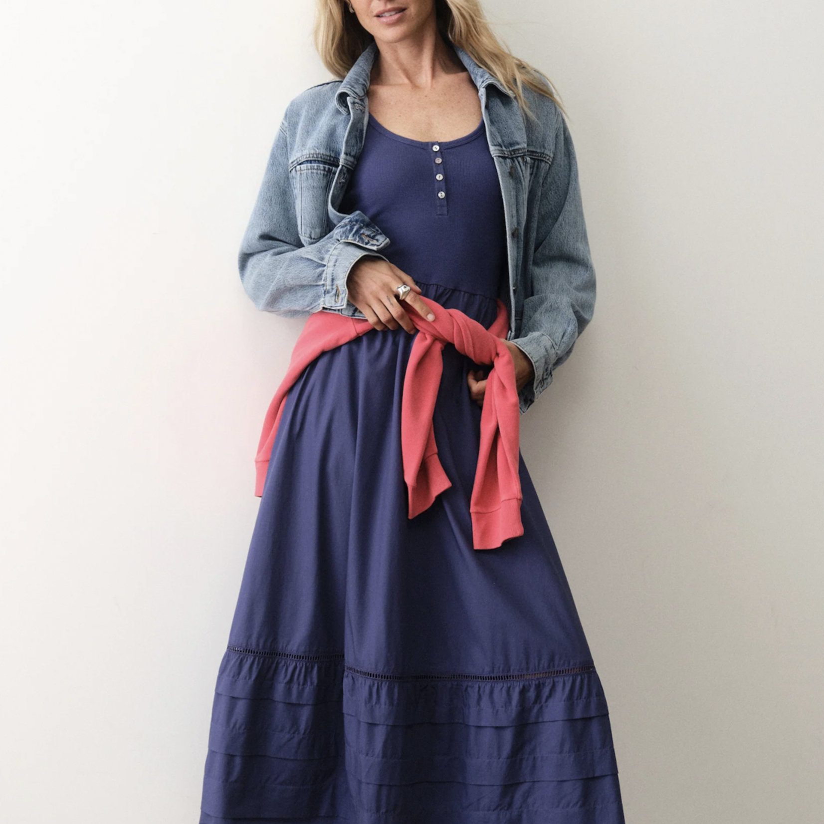 MARINE LAYER MARINE LAYER LEXI RIB SPLIT MAXI