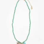 CLARE V. CLARE V. BEADED CHARM NECKLACE