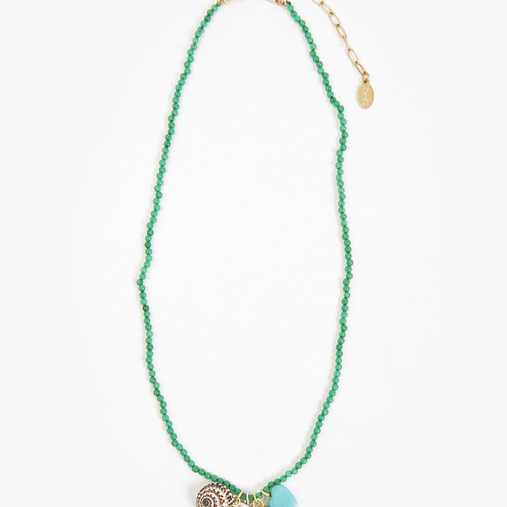CLARE V. CLARE V. BEADED CHARM NECKLACE