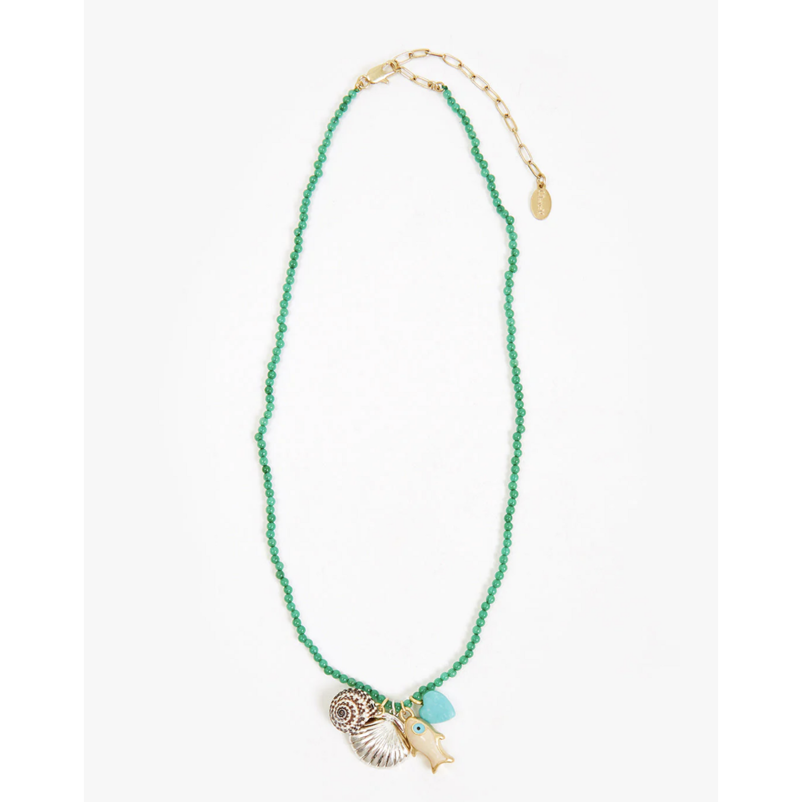CLARE V. CLARE V. BEADED CHARM NECKLACE