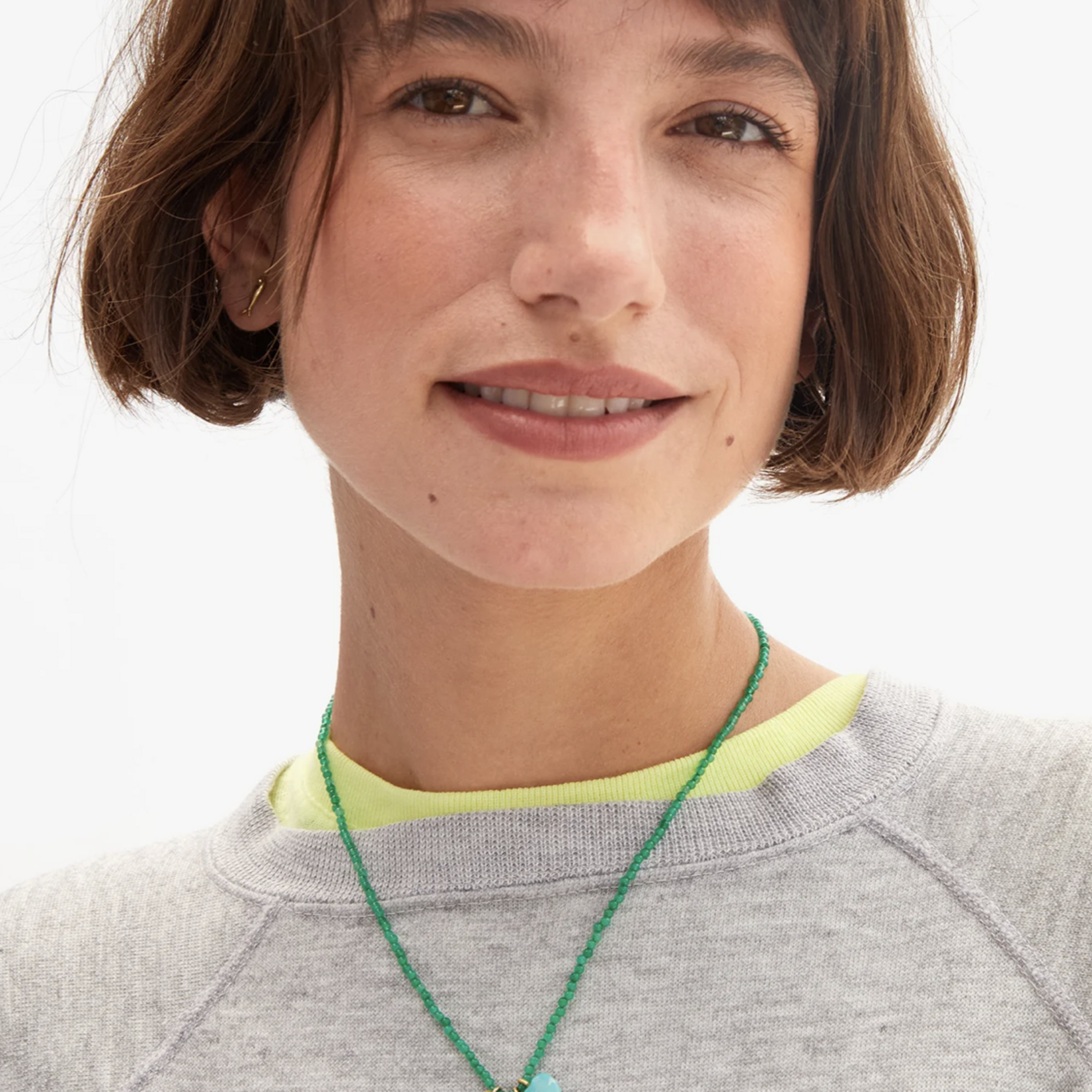 CLARE V. CLARE V. BEADED CHARM NECKLACE