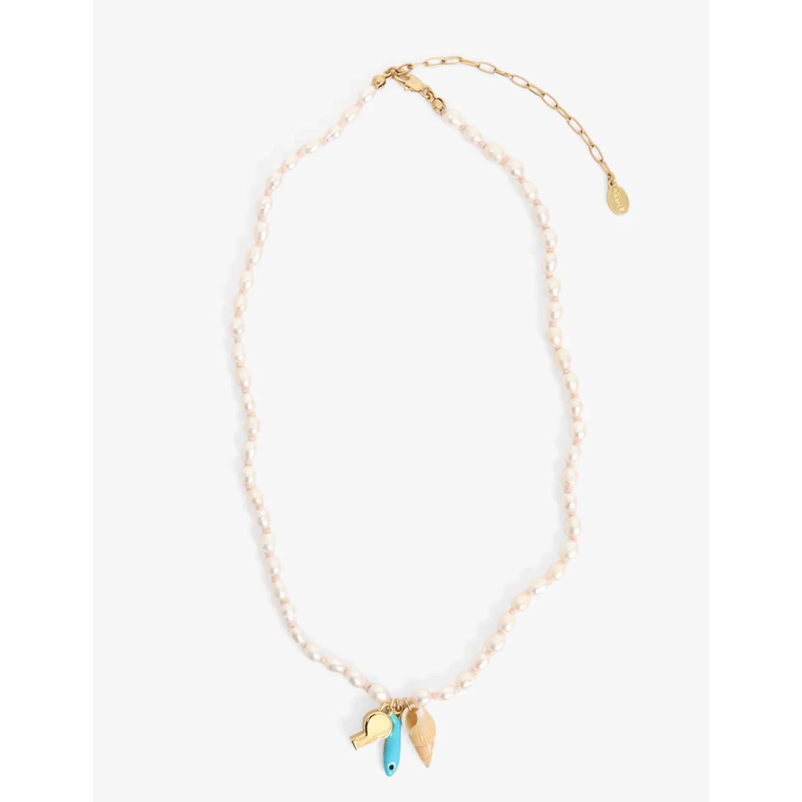 CLARE V. CLARE V. FRESHWATER PEARL CHARM NECKLACE