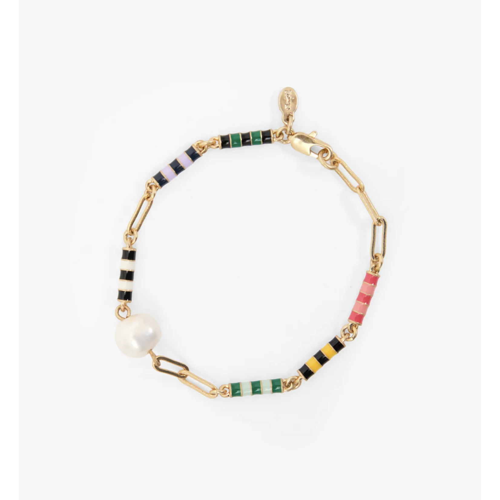CLARE V. CLARE V. LE STRIPE PEARL BRACELET