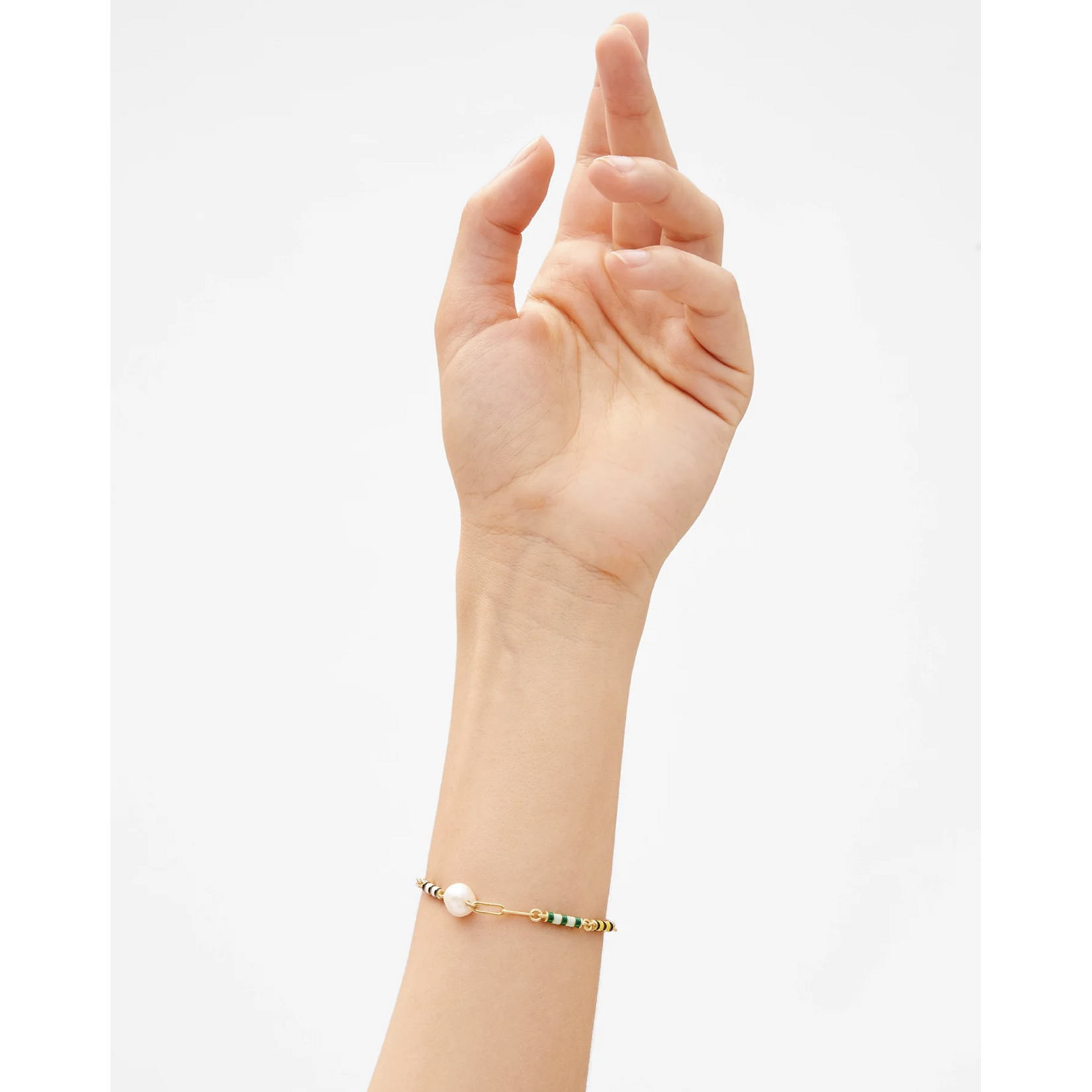 CLARE V. CLARE V. LE STRIPE PEARL BRACELET