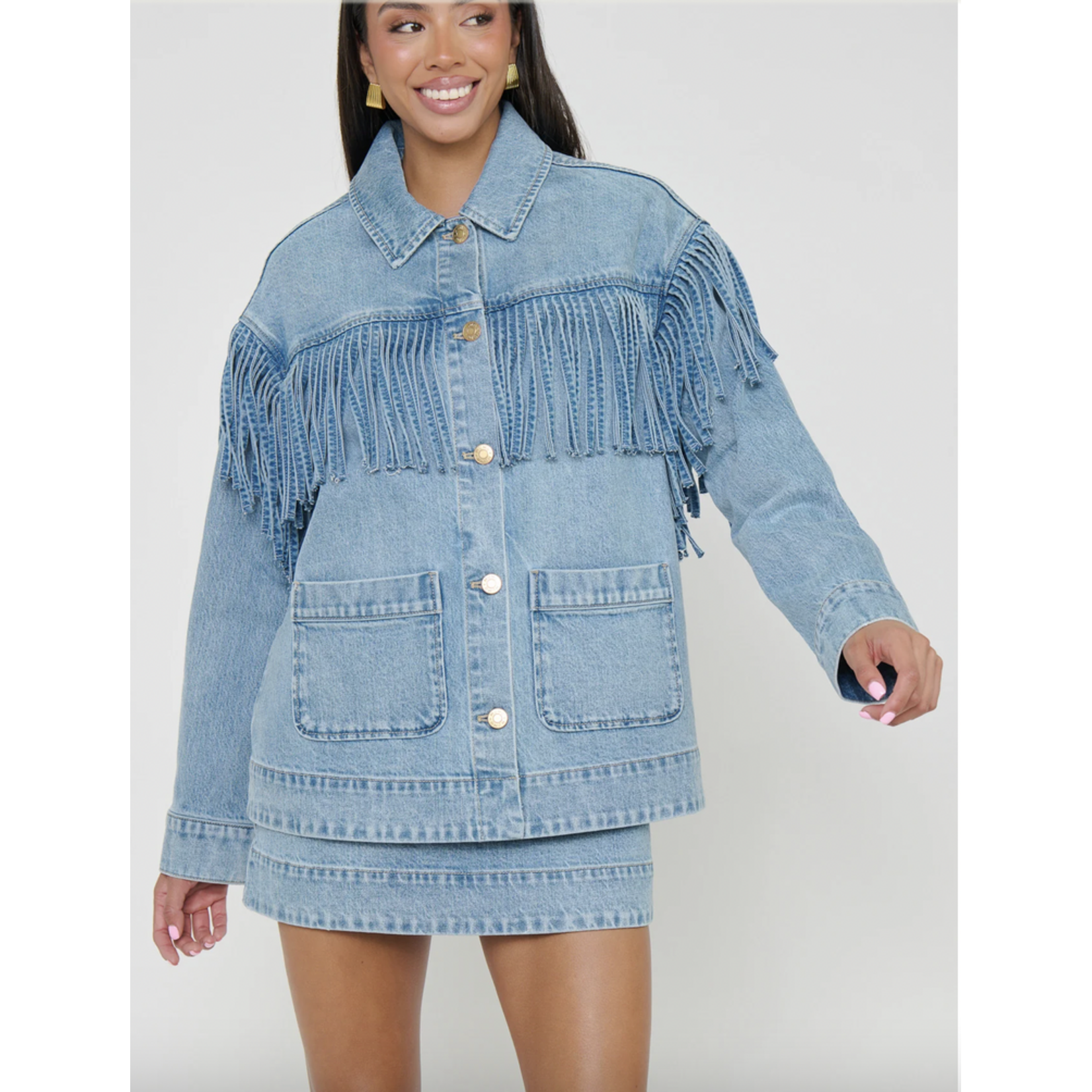 SHOW ME YOUR MUMU SHOW ME YOUR MUMU OJAI FRINGE JACKET
