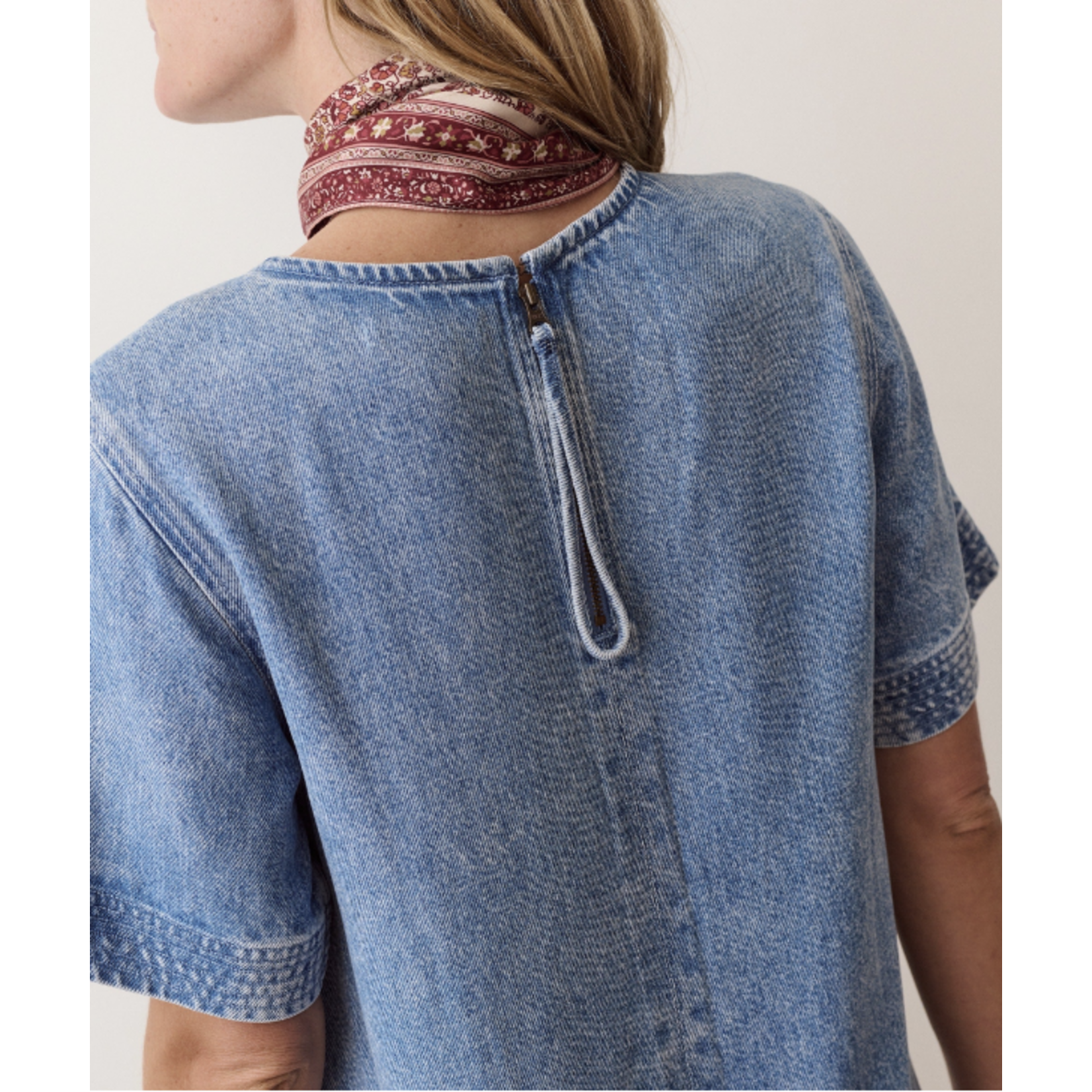 MARINE LAYER MARINE LAYER IZZY DENIM SHIFT DRESS