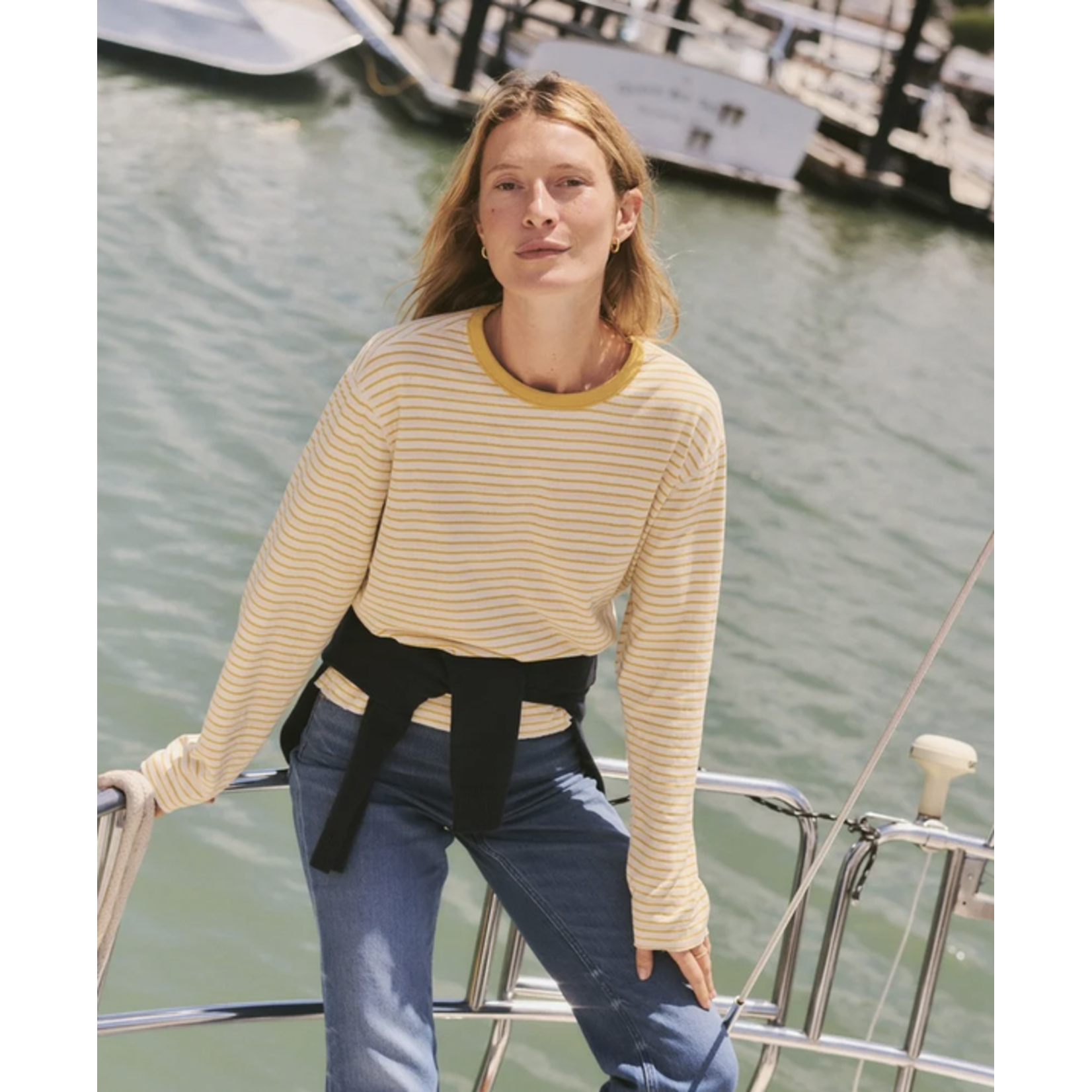MARINE LAYER MARINE LAYER POPPY DOUBLE KNIT CREWNECK